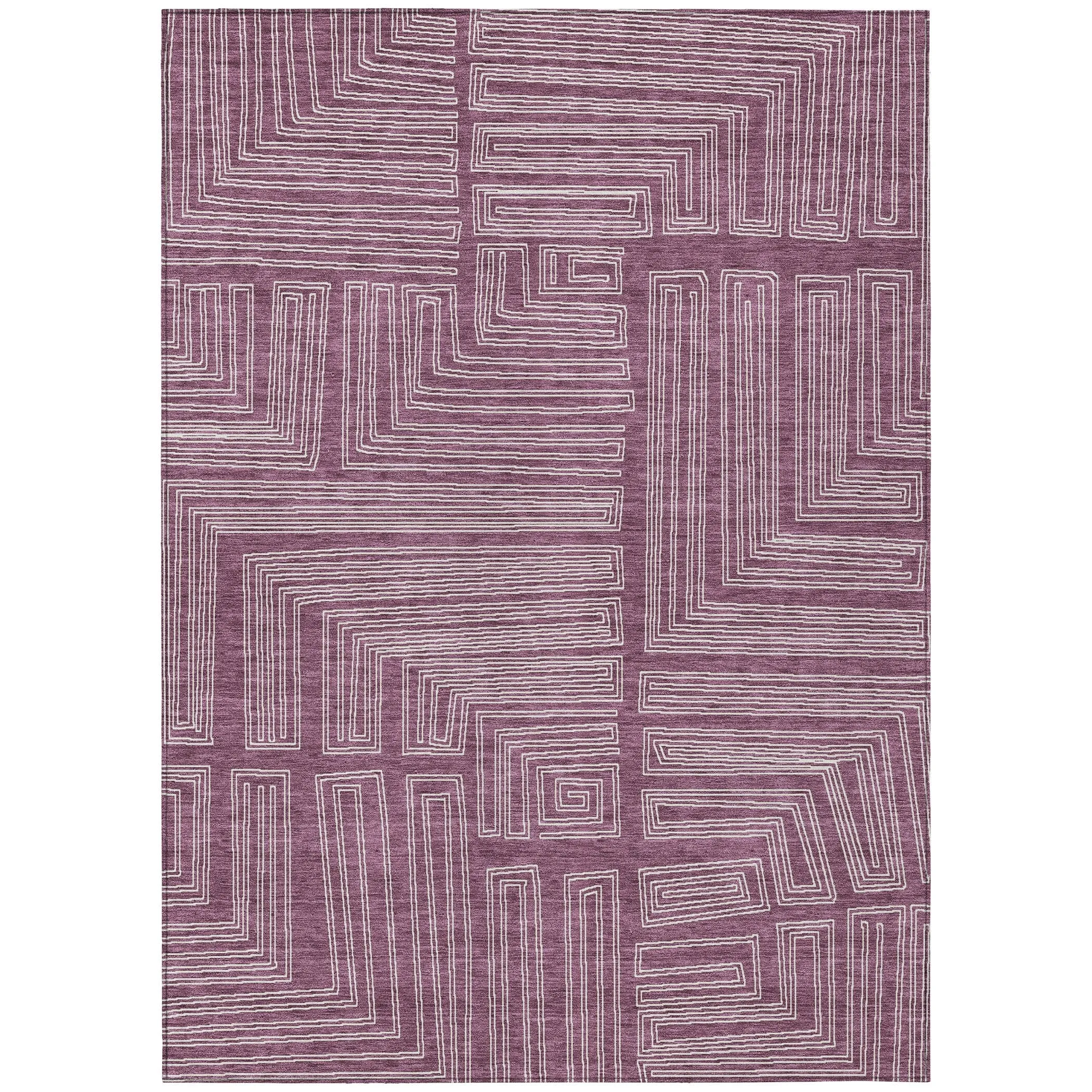 Machine Washable Indoor/ Outdoor Contemporary Stack Chantille Rug
