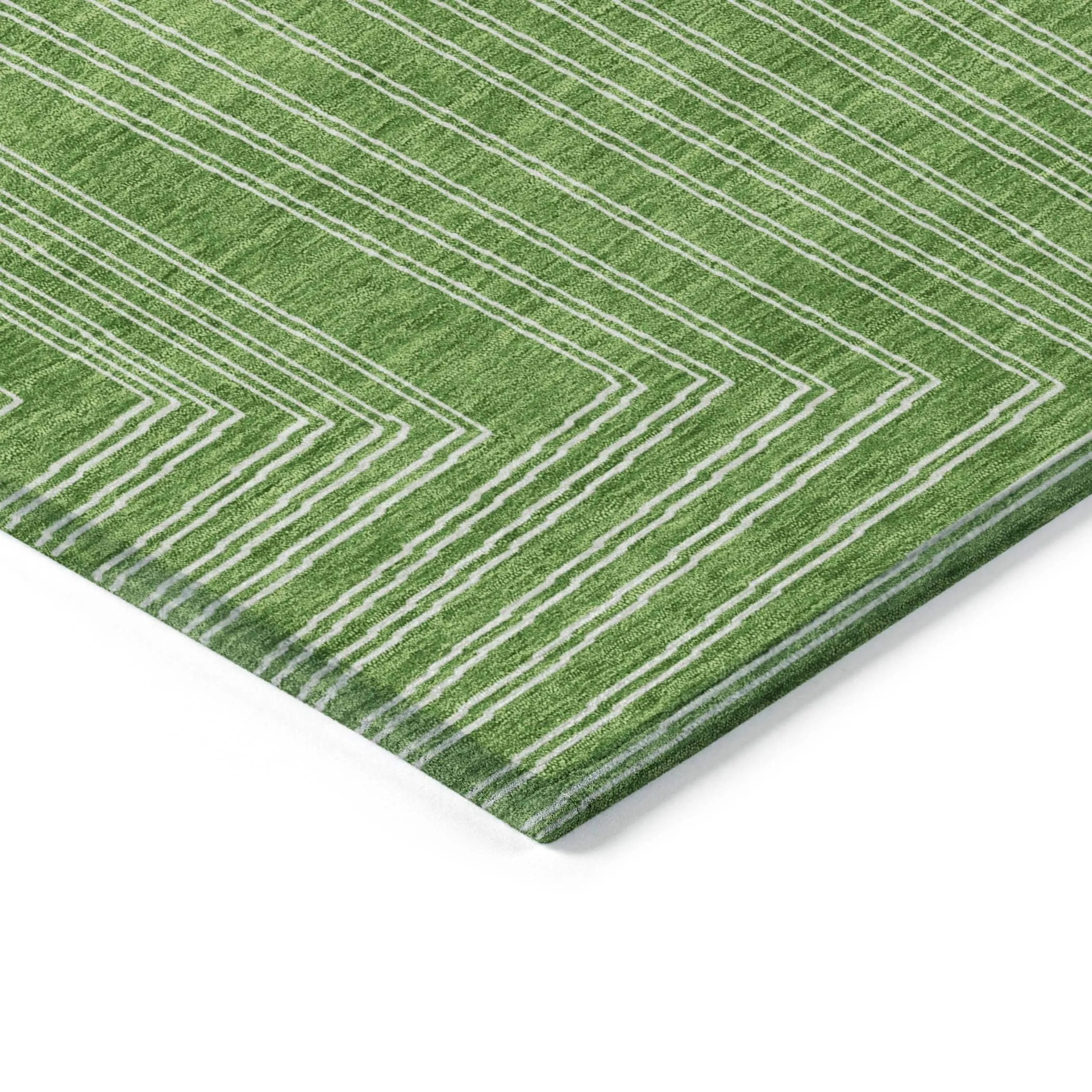 Machine Washable Indoor/ Outdoor Contemporary Stack Chantille Rug