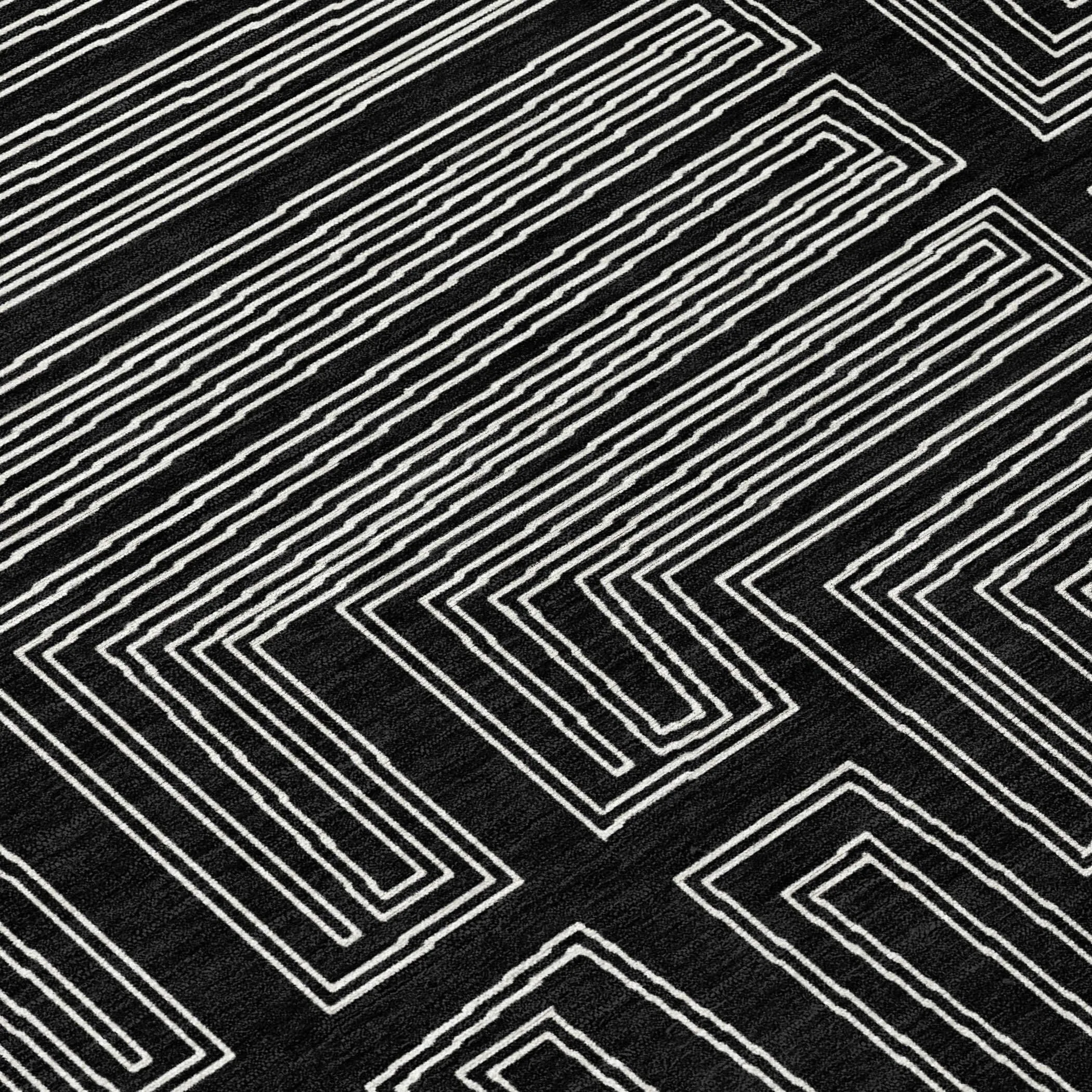 Machine Washable Indoor/ Outdoor Contemporary Stack Chantille Rug