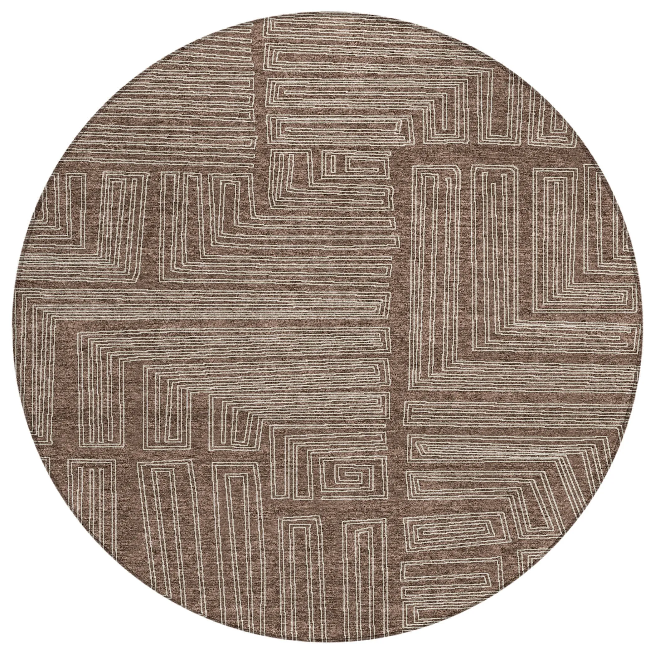 Machine Washable Indoor/ Outdoor Contemporary Stack Chantille Rug