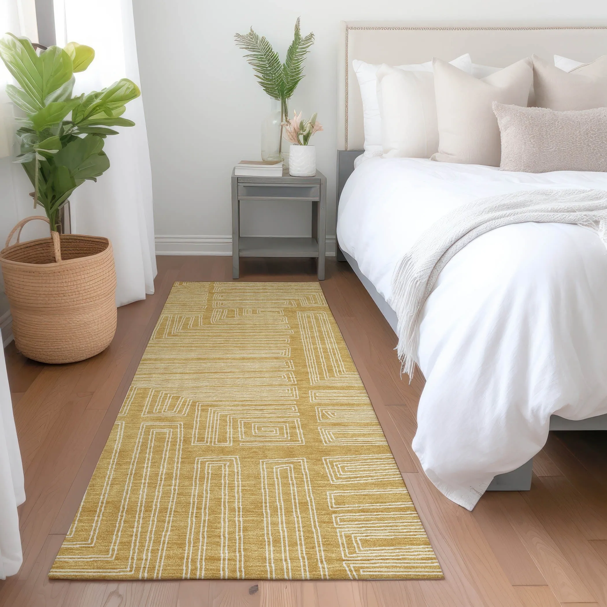 Machine Washable Indoor/ Outdoor Contemporary Stack Chantille Rug