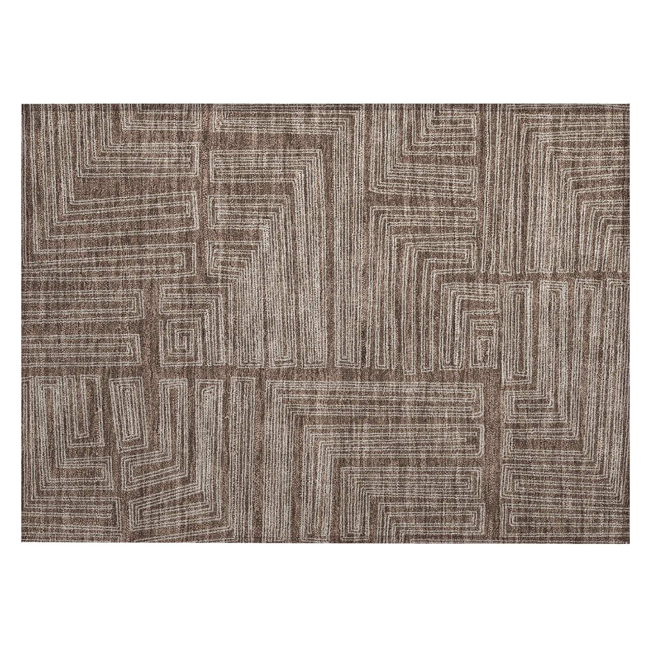 Machine Washable Indoor/ Outdoor Contemporary Stack Chantille Rug
