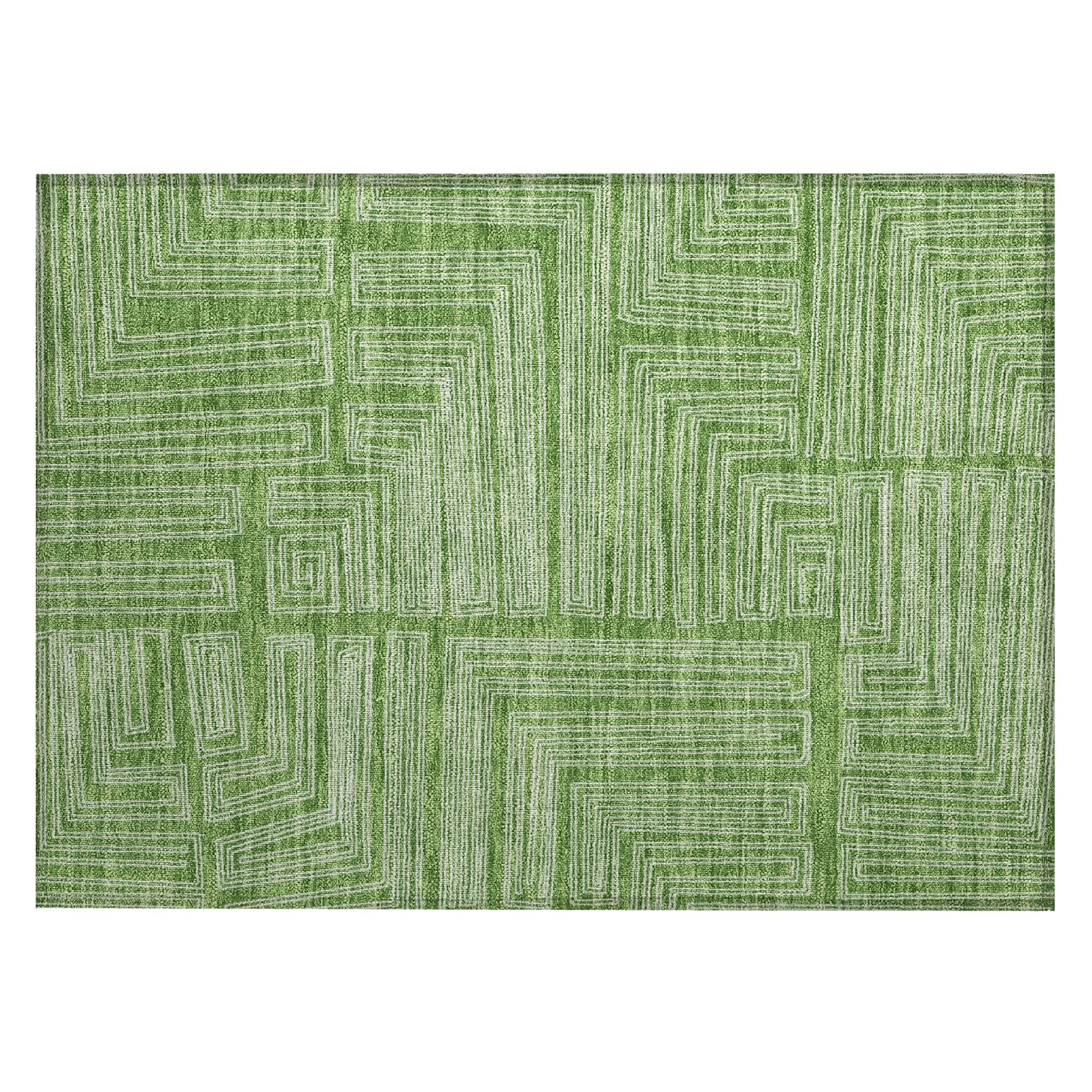Machine Washable Indoor/ Outdoor Contemporary Stack Chantille Rug