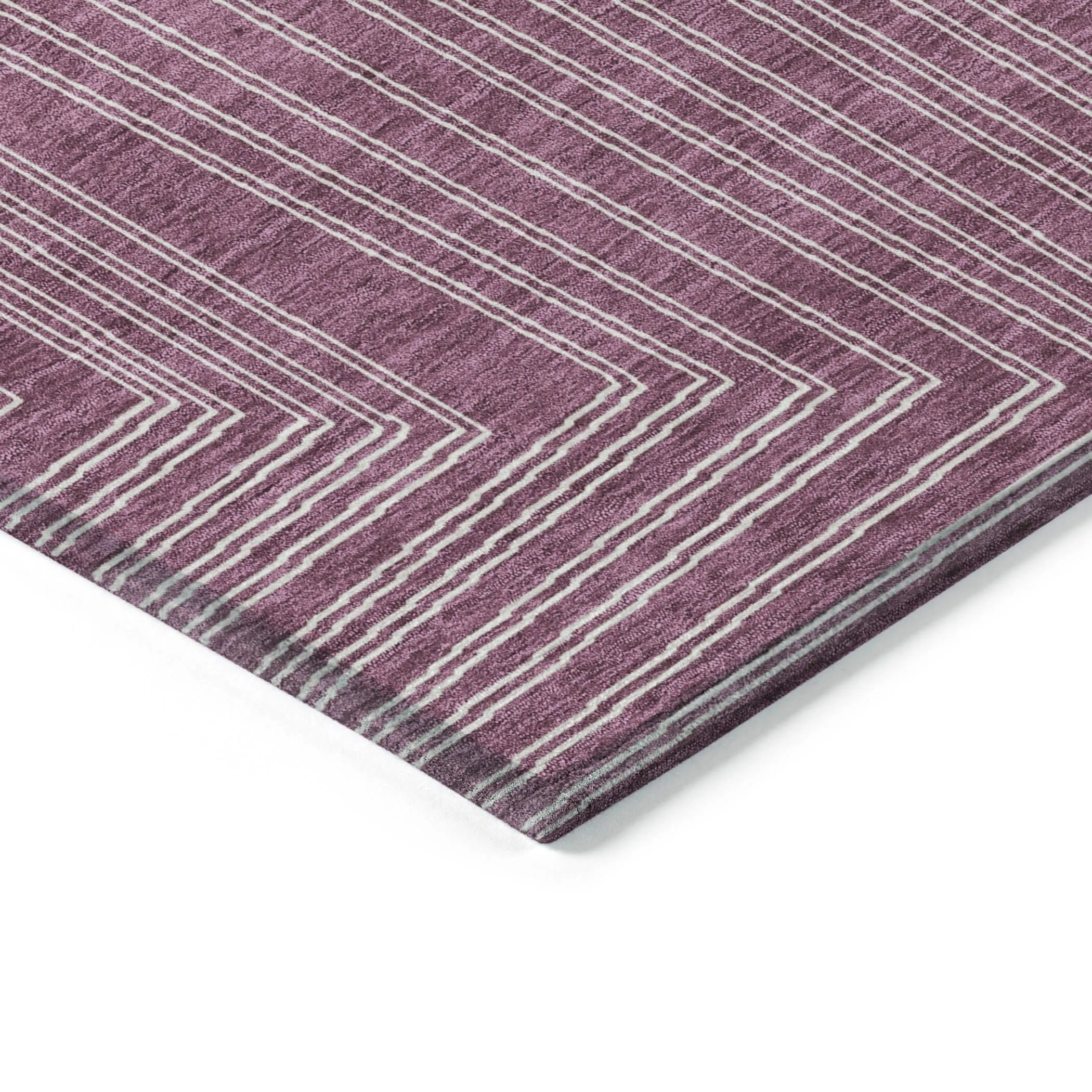 Machine Washable Indoor/ Outdoor Contemporary Stack Chantille Rug