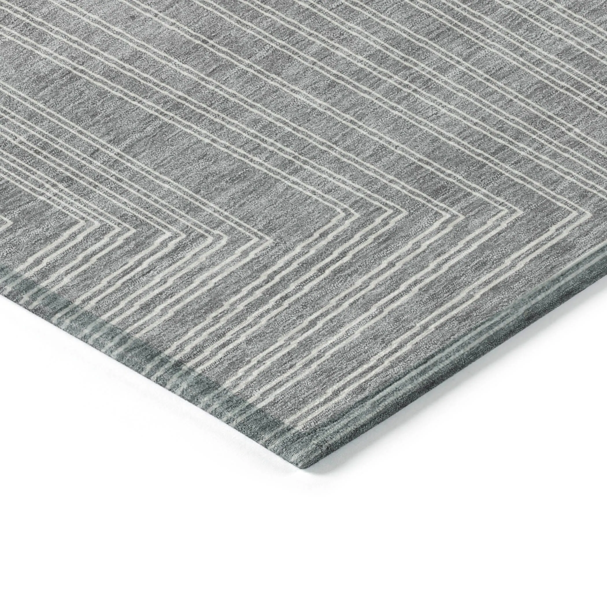 Machine Washable Indoor/ Outdoor Contemporary Stack Chantille Rug