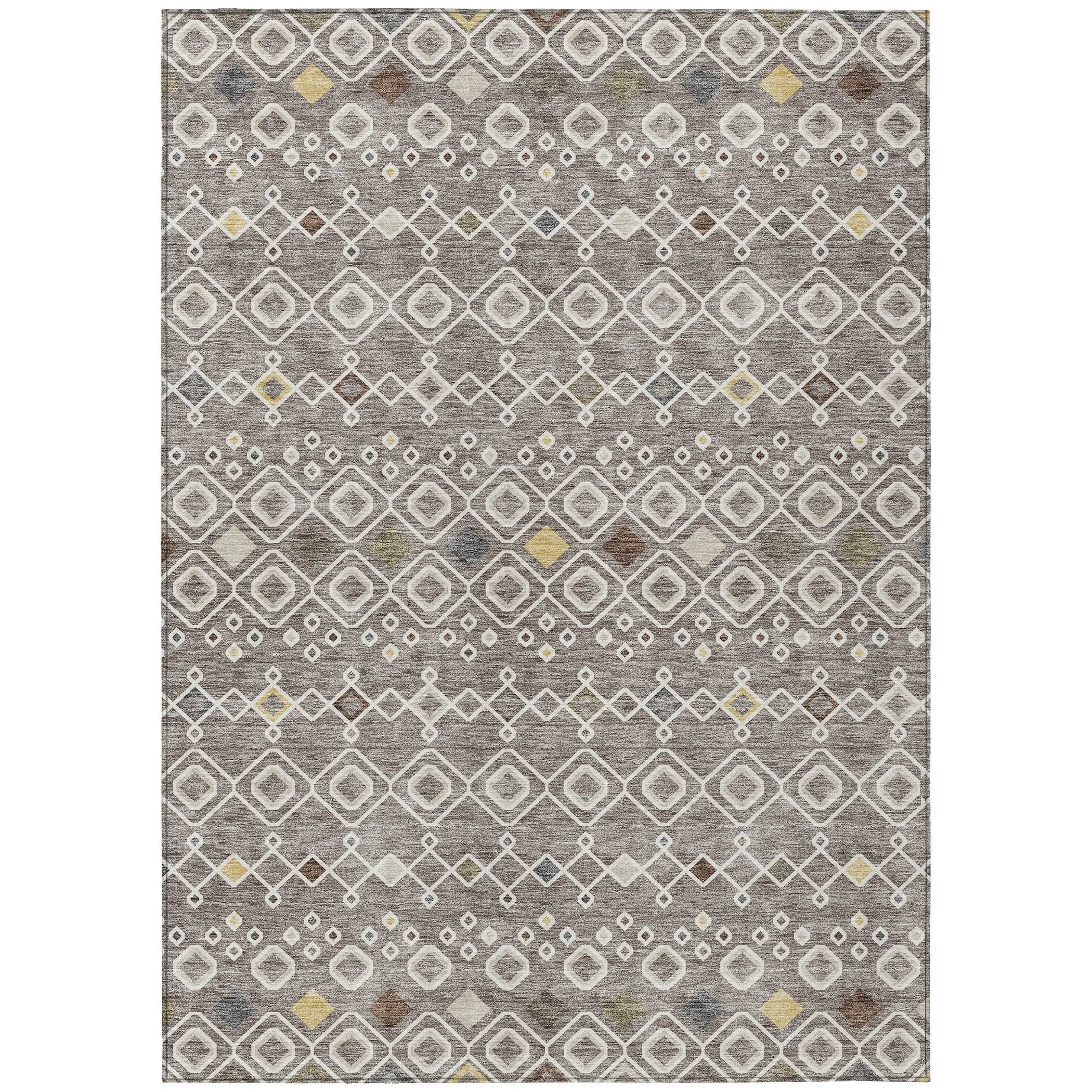 Machine Washable Indoor/ Outdoor Global Contempory Chantille Rug