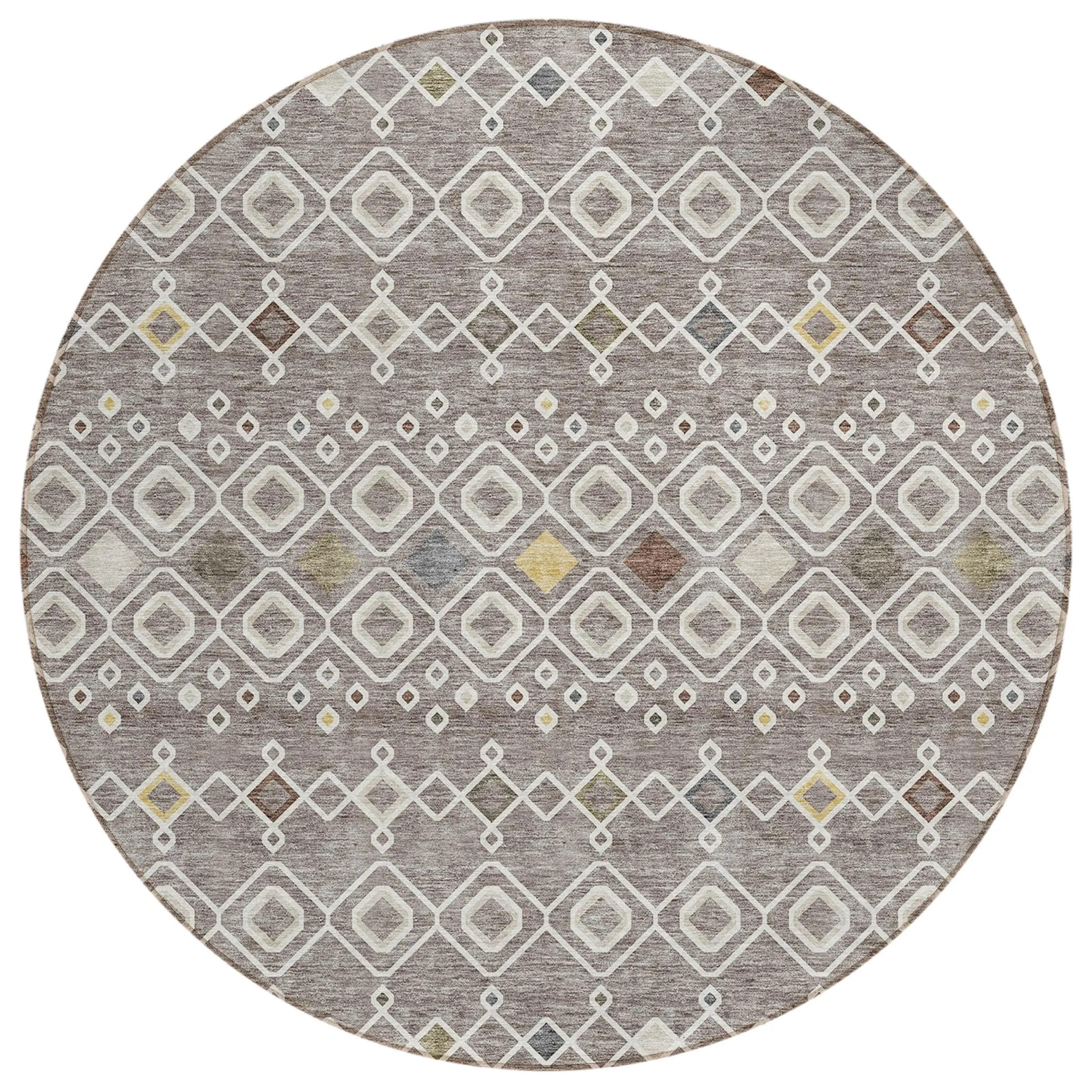 Machine Washable Indoor/ Outdoor Global Contempory Chantille Rug