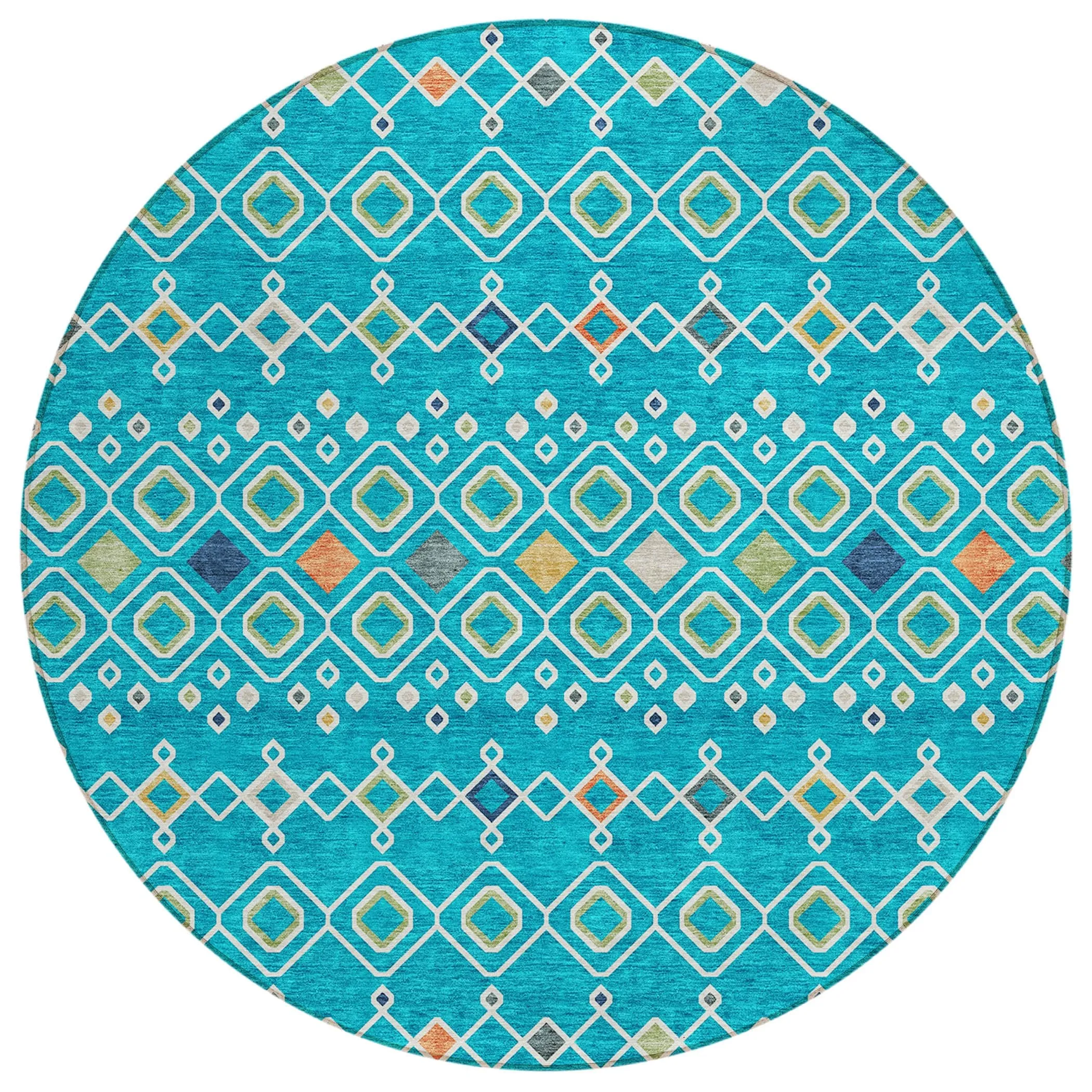 Machine Washable Indoor/ Outdoor Global Contempory Chantille Rug
