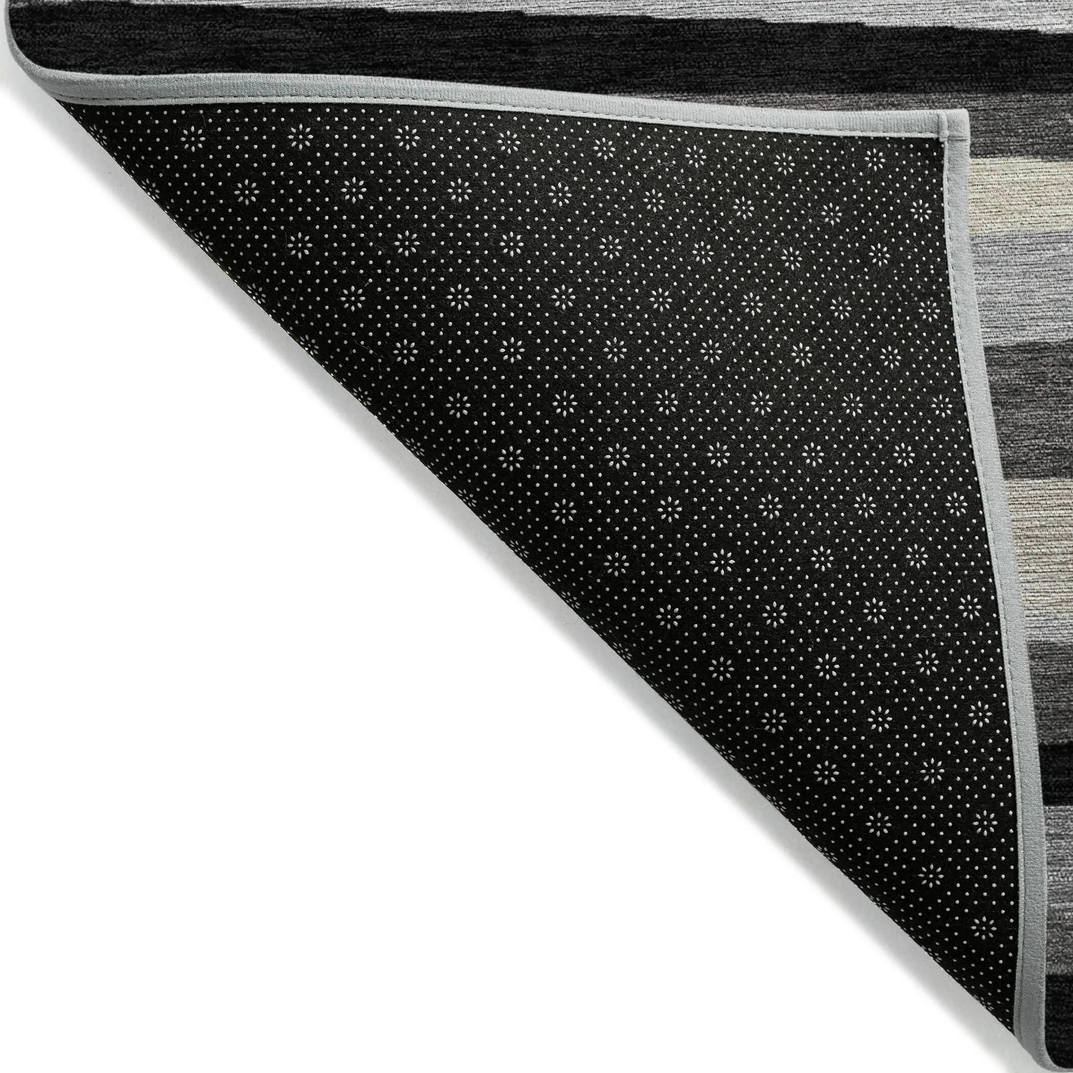 Machine Washable Indoor/ Outdoor Modern Stripes Chantille Rug