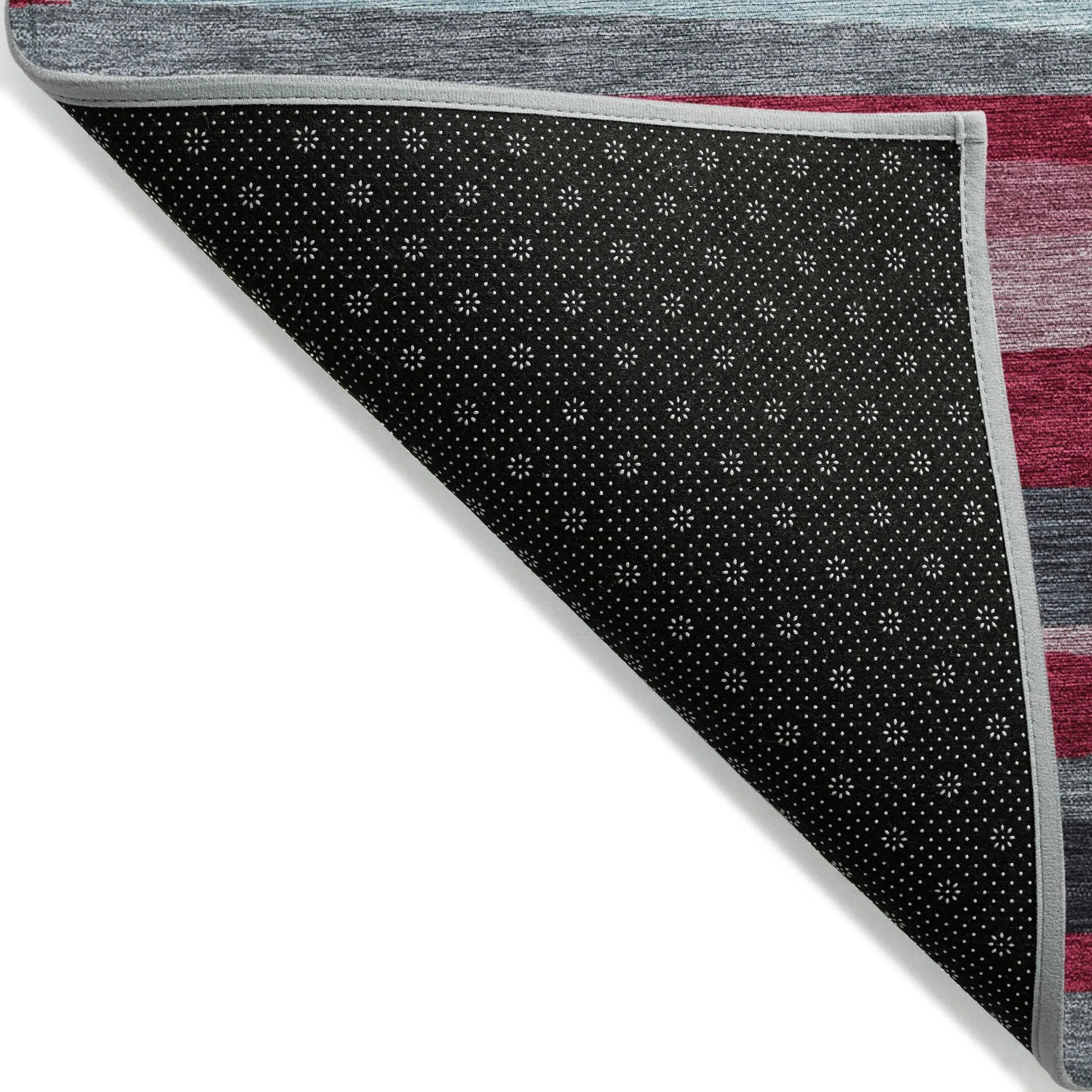Machine Washable Indoor/ Outdoor Modern Stripes Chantille Rug