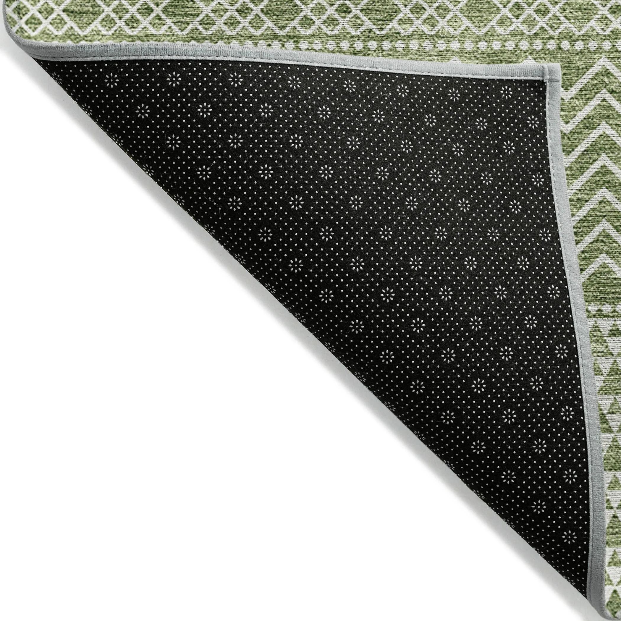 Machine Washable Indoor/ Outdoor Modern Stripes Chantille Rug