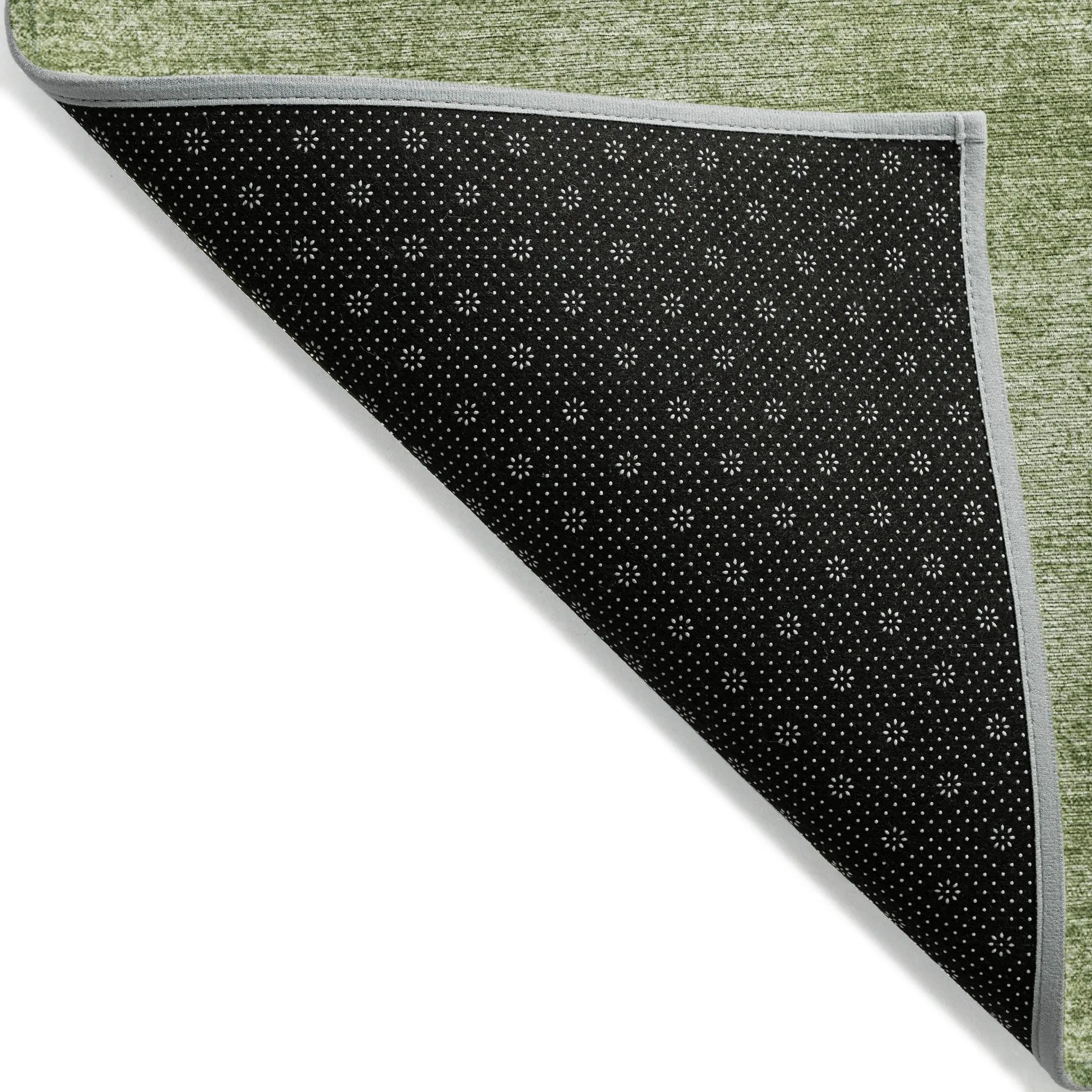 Machine Washable Indoor/ Outdoor Simple Solid Chantille Rug