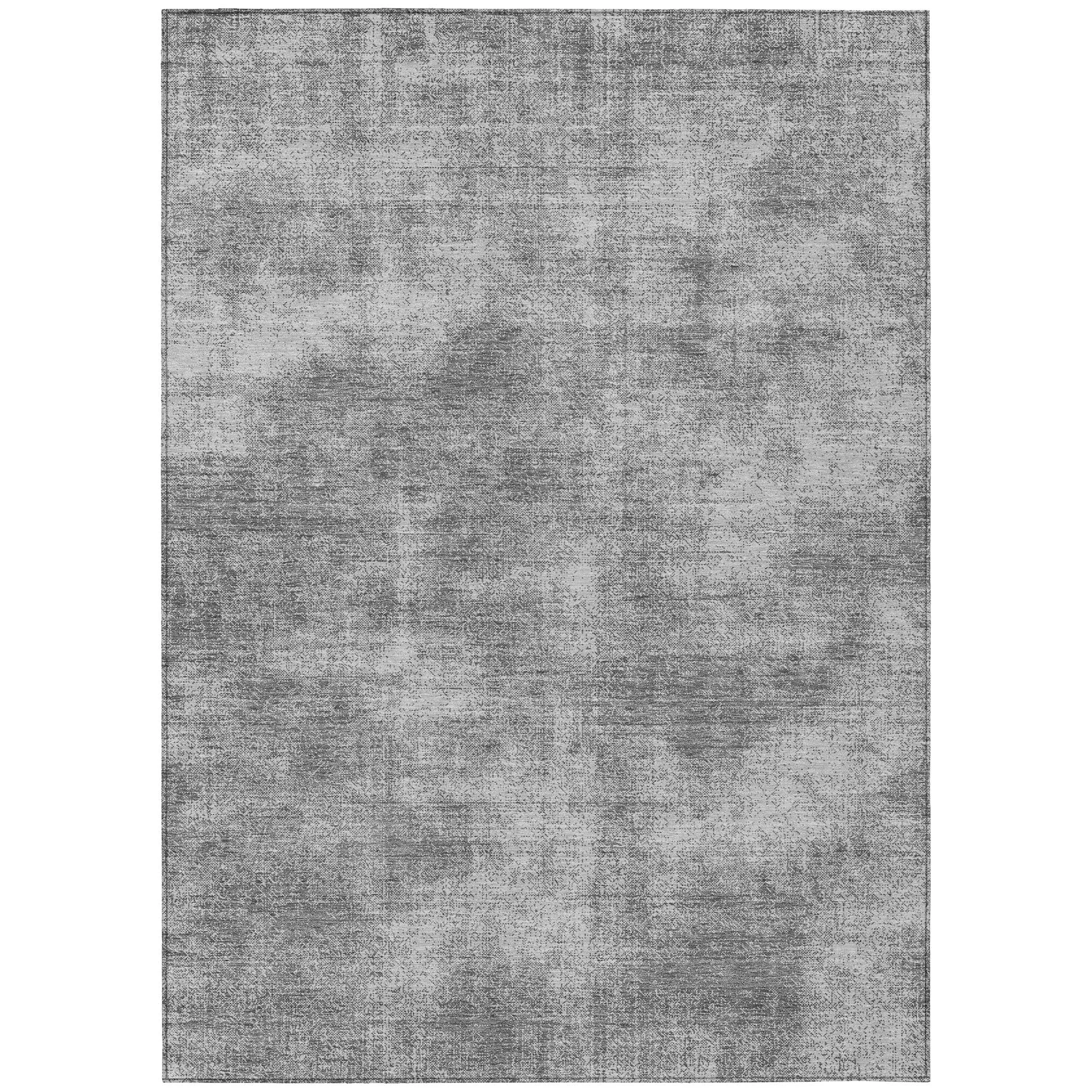 Machine Washable Indoor/ Outdoor Simple Solid Chantille Rug