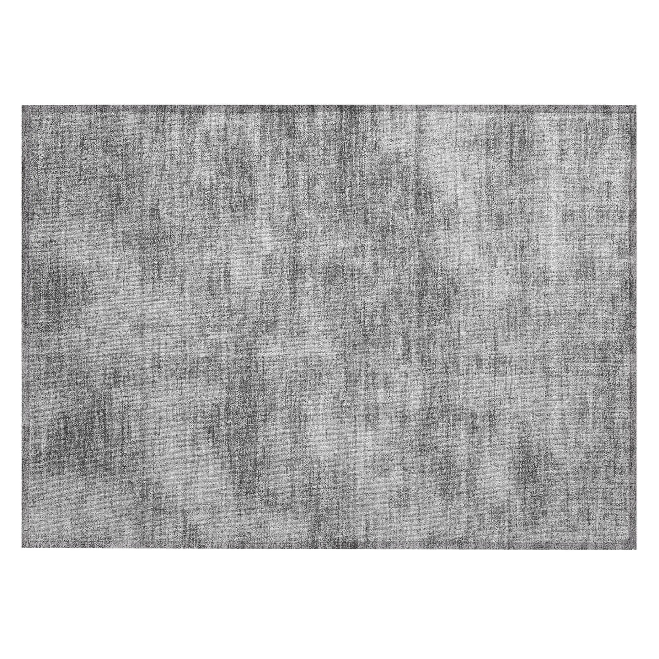 Machine Washable Indoor/ Outdoor Simple Solid Chantille Rug