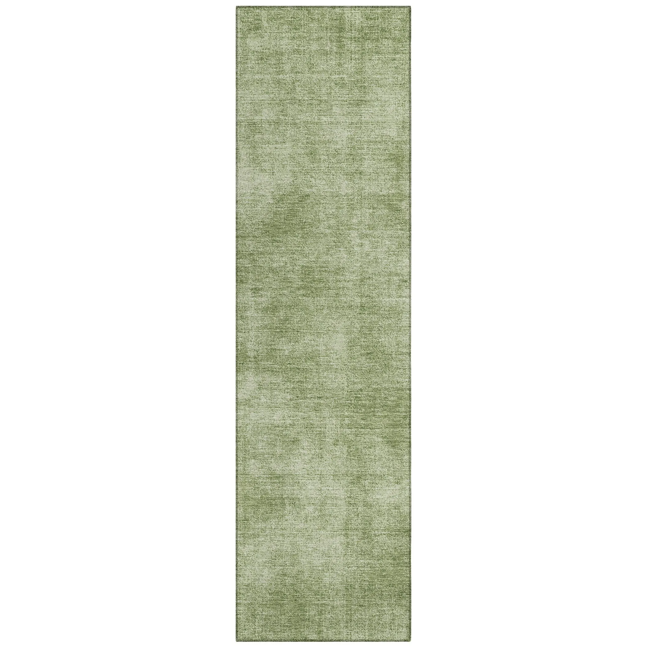 Machine Washable Indoor/ Outdoor Simple Solid Chantille Rug