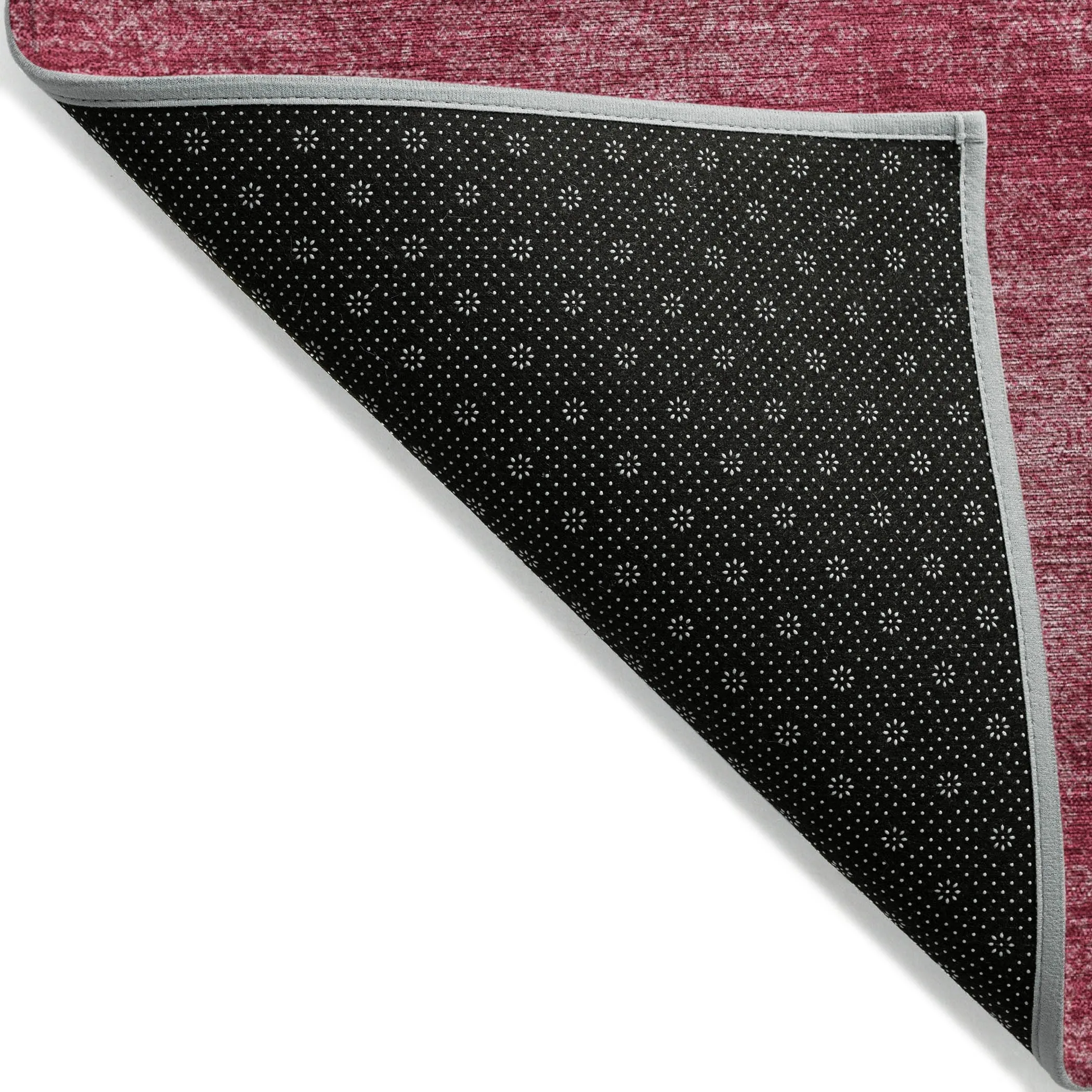 Machine Washable Indoor/ Outdoor Simple Solid Chantille Rug