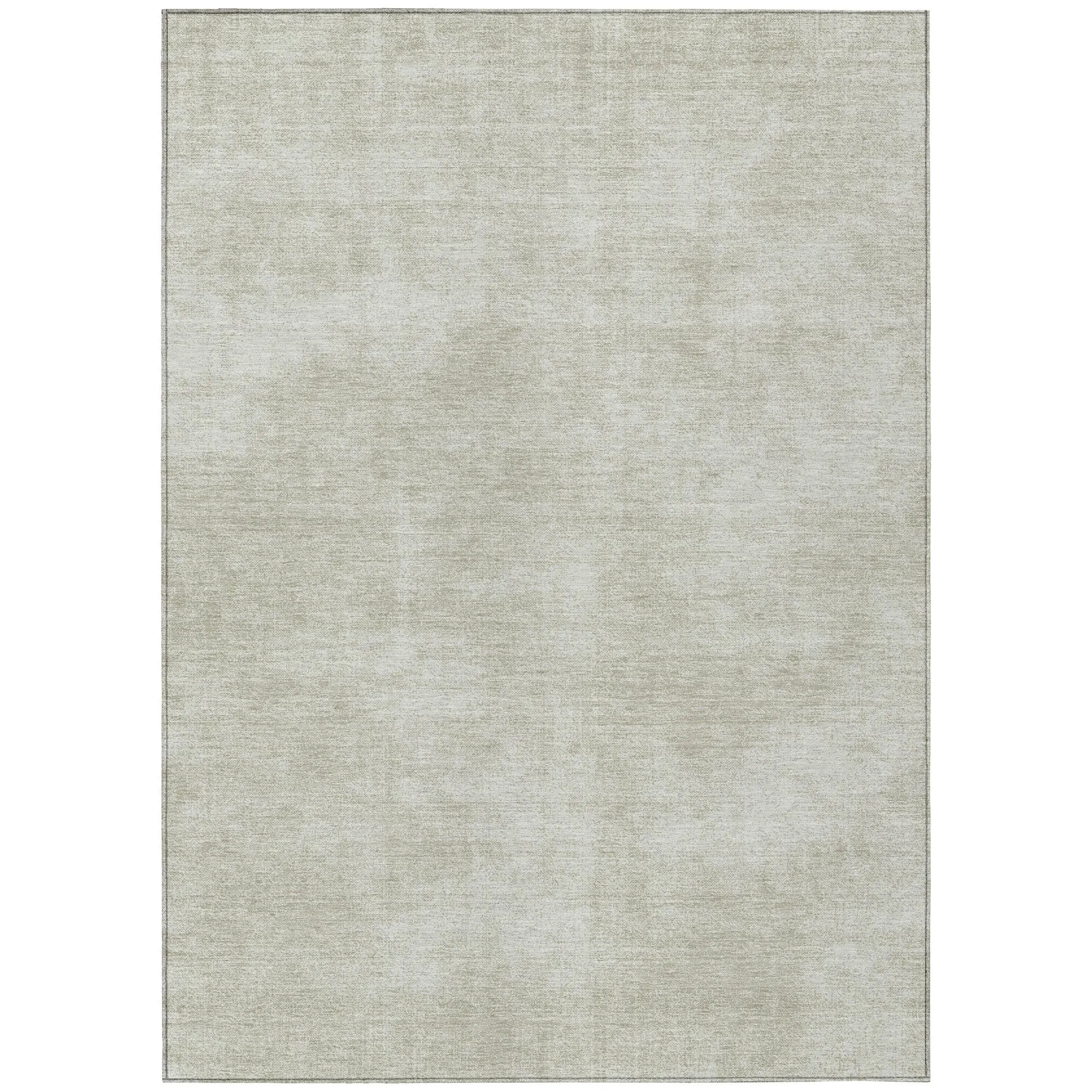 Machine Washable Indoor/ Outdoor Simple Solid Chantille Rug