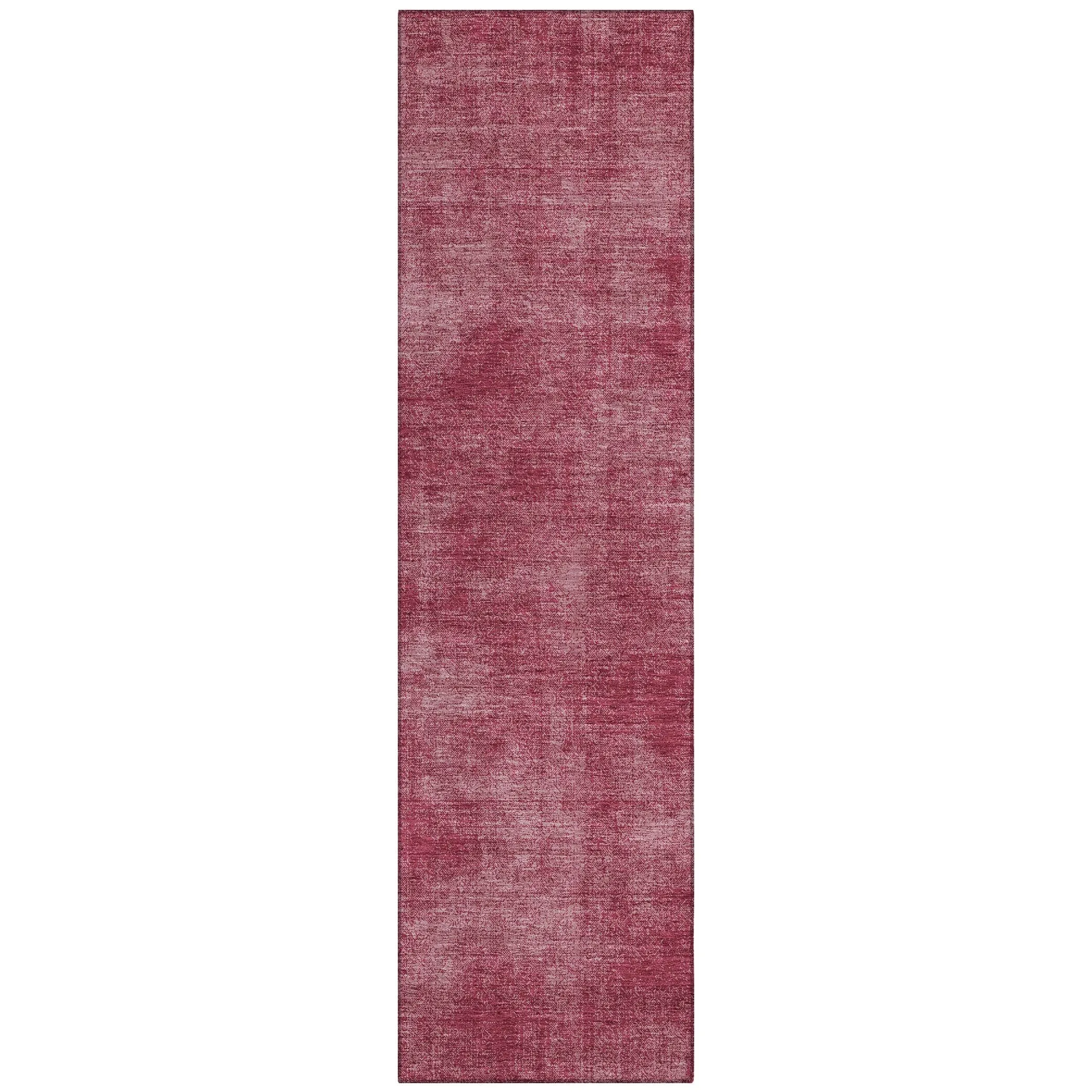 Machine Washable Indoor/ Outdoor Simple Solid Chantille Rug
