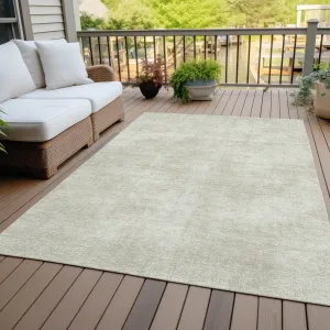 Machine Washable Indoor/ Outdoor Simple Solid Chantille Rug