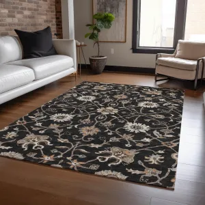 Machine Washable Indoor/ Outdoor Traditional Persian Chantille Rug