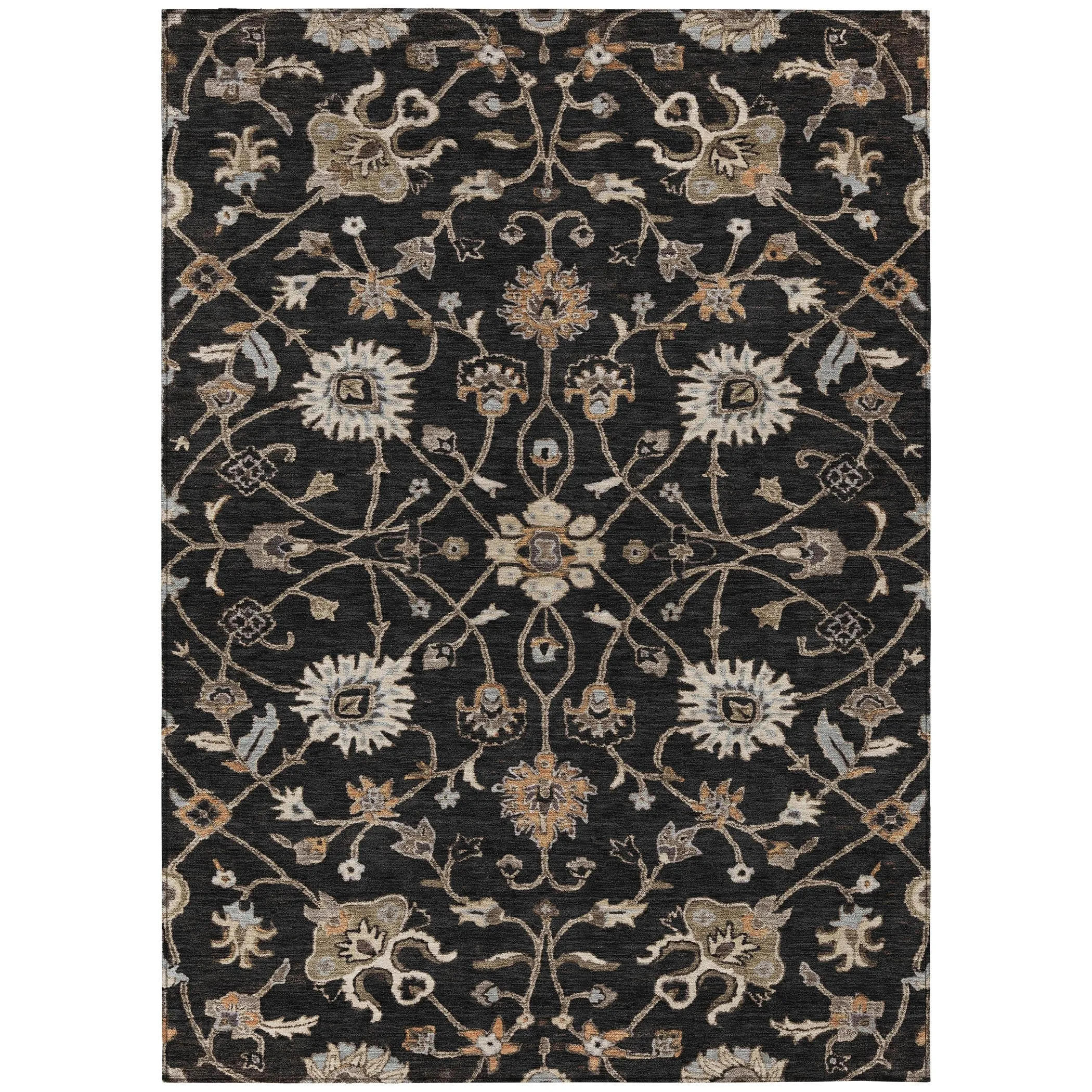 Machine Washable Indoor/ Outdoor Traditional Persian Chantille Rug