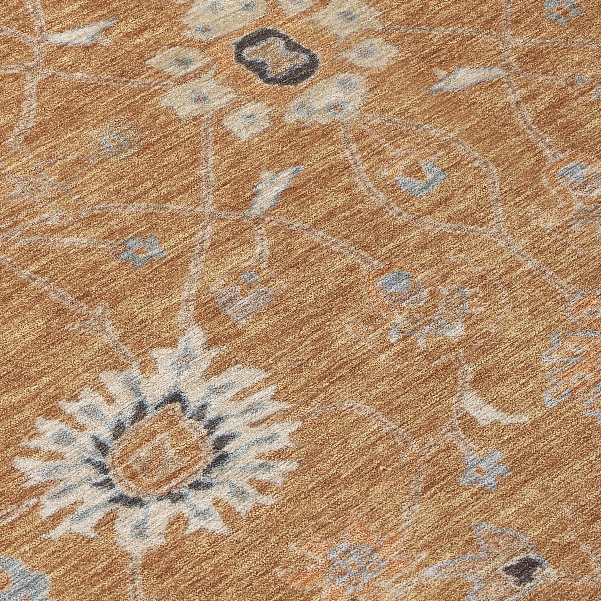 Machine Washable Indoor/ Outdoor Traditional Persian Chantille Rug