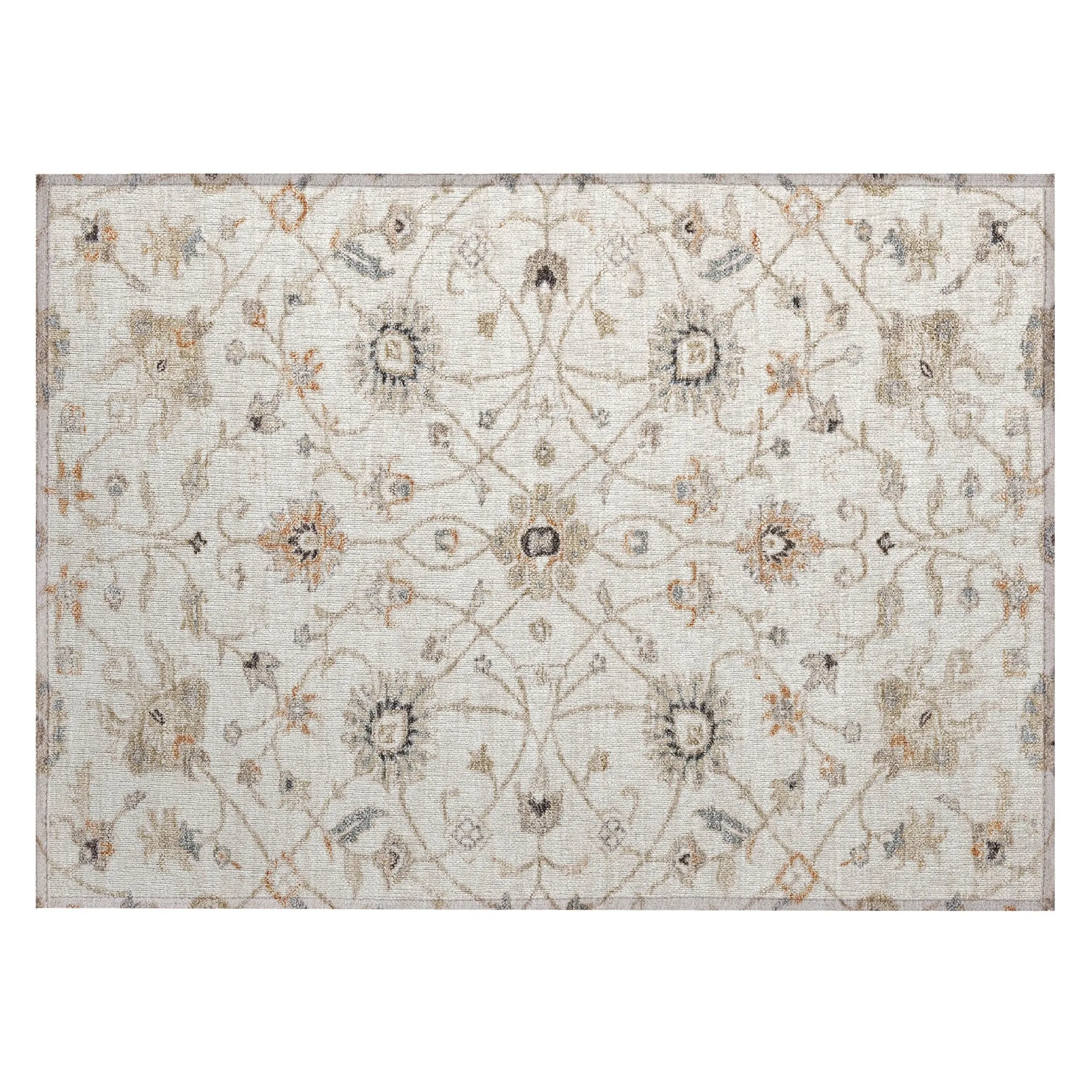 Machine Washable Indoor/ Outdoor Traditional Persian Chantille Rug