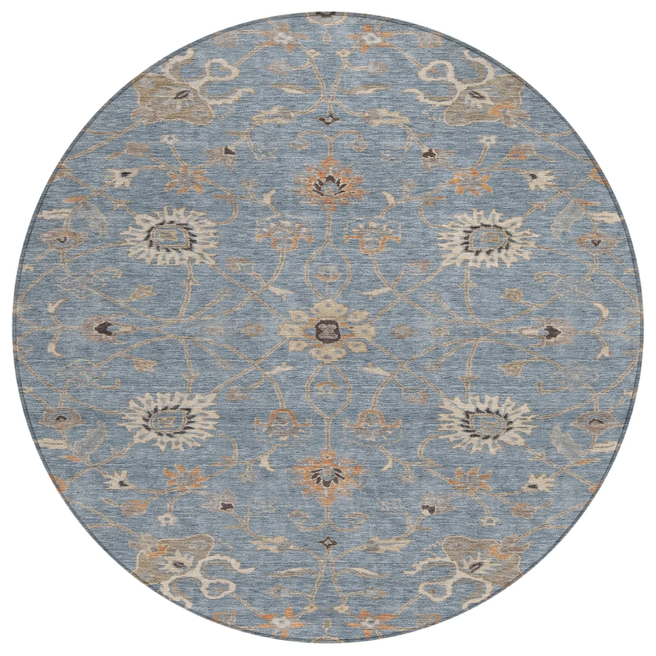 Machine Washable Indoor/ Outdoor Traditional Persian Chantille Rug