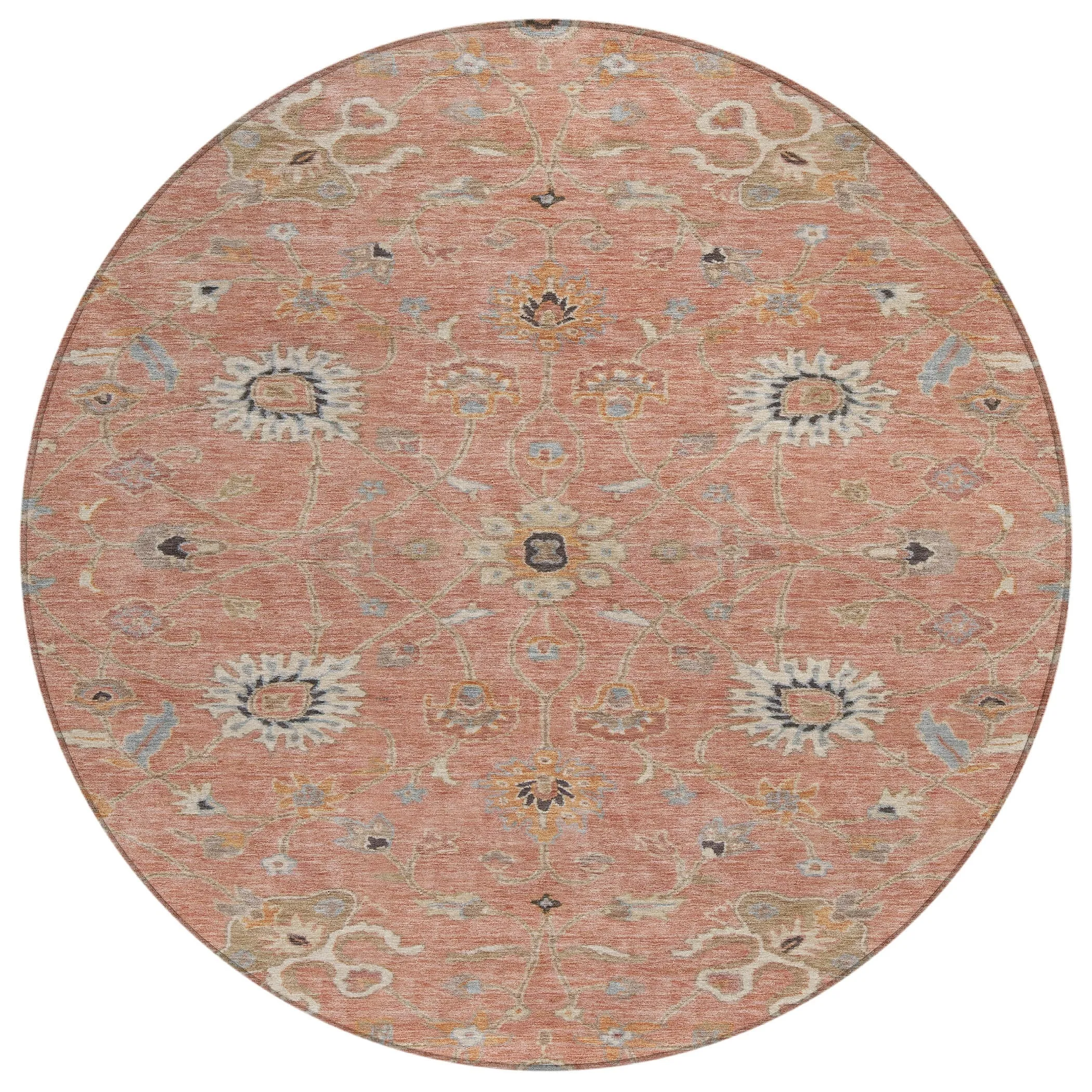 Machine Washable Indoor/ Outdoor Traditional Persian Chantille Rug