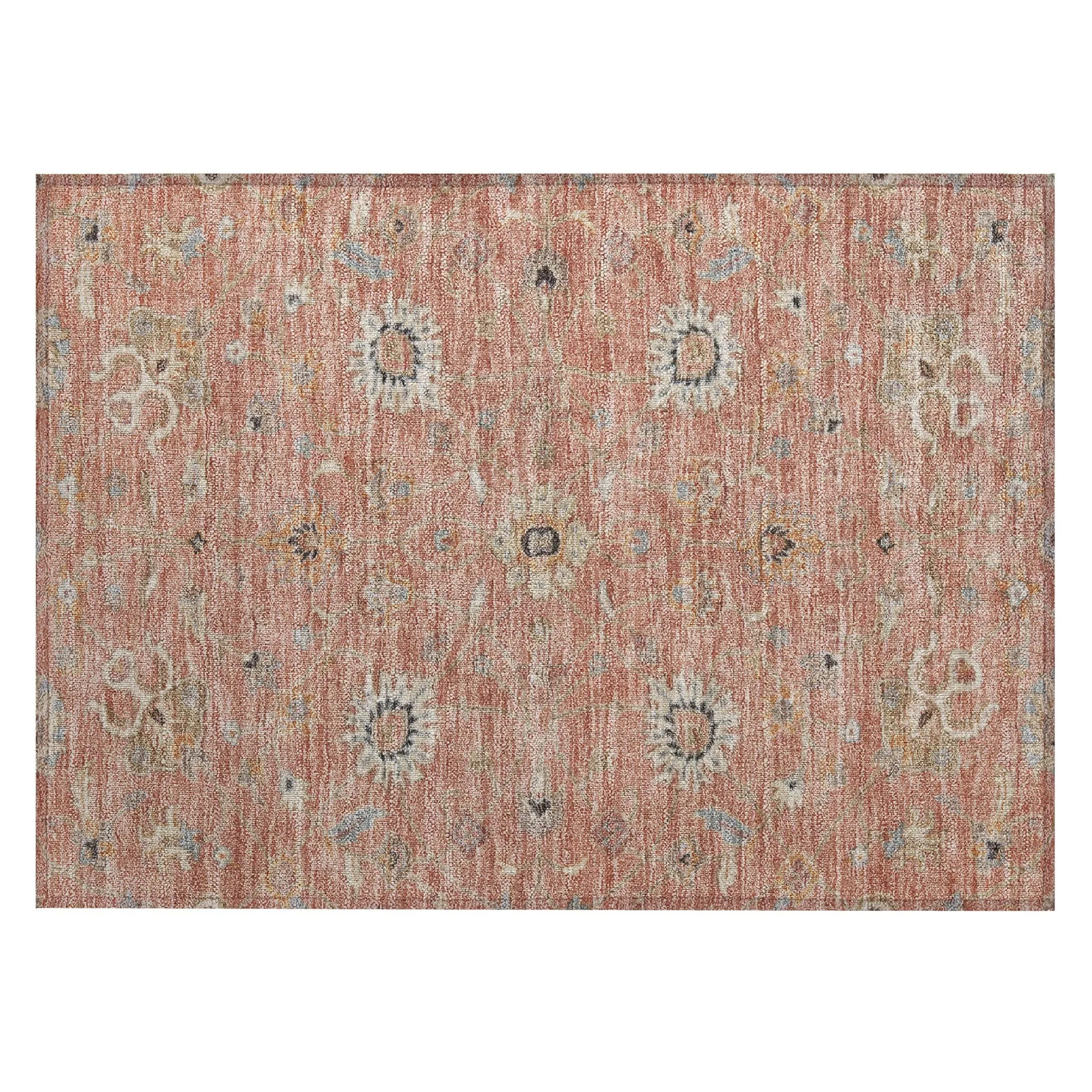Machine Washable Indoor/ Outdoor Traditional Persian Chantille Rug
