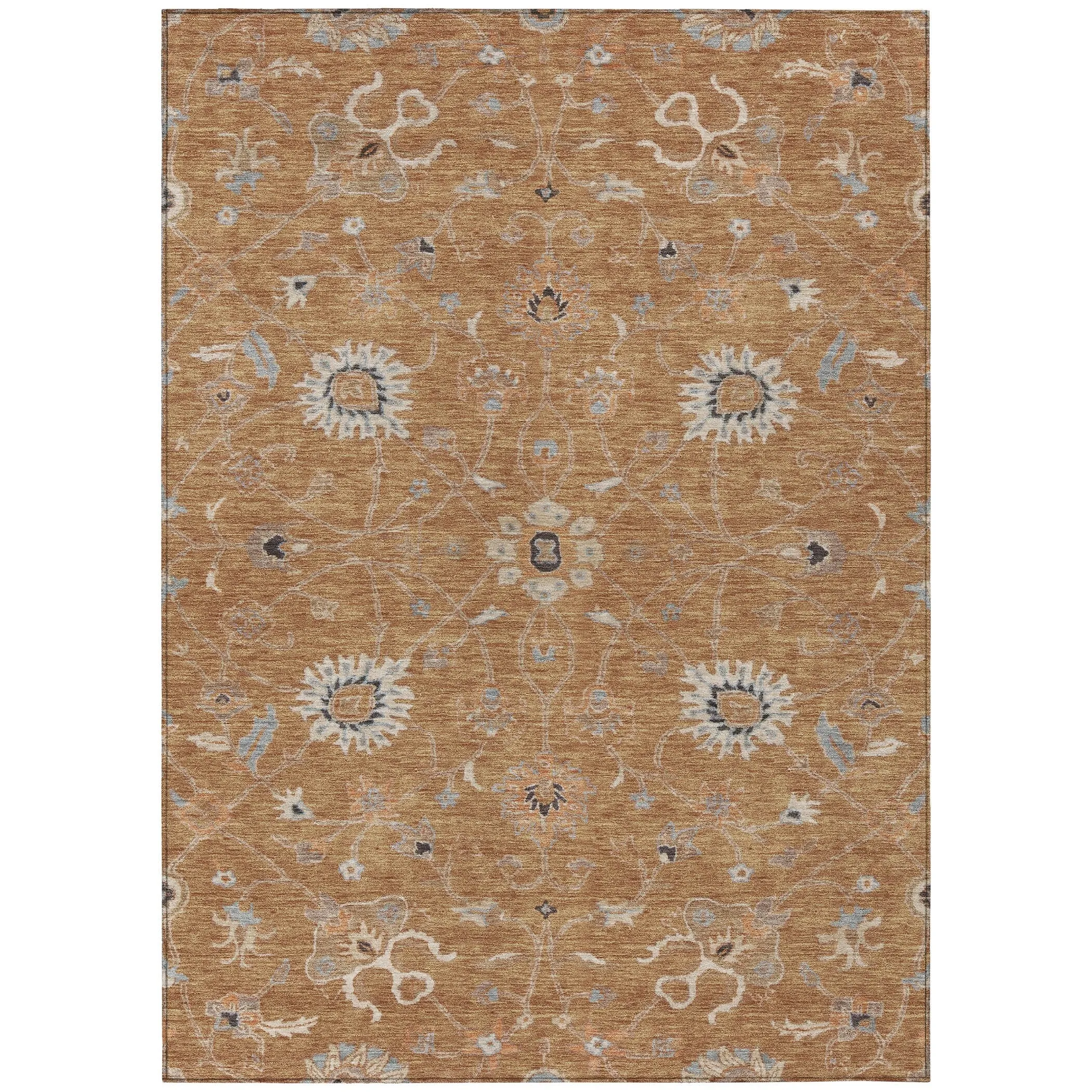 Machine Washable Indoor/ Outdoor Traditional Persian Chantille Rug