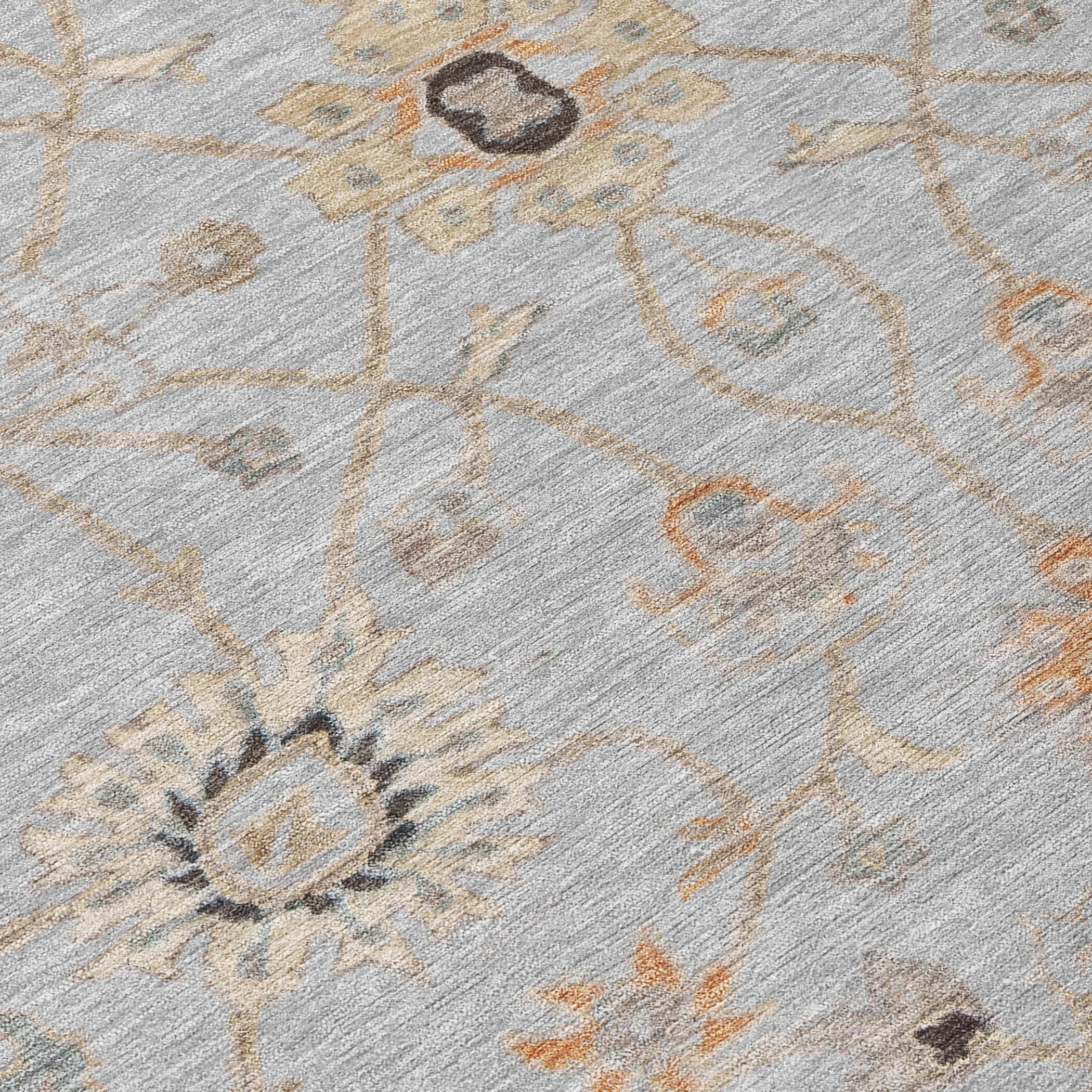 Machine Washable Indoor/ Outdoor Traditional Persian Chantille Rug