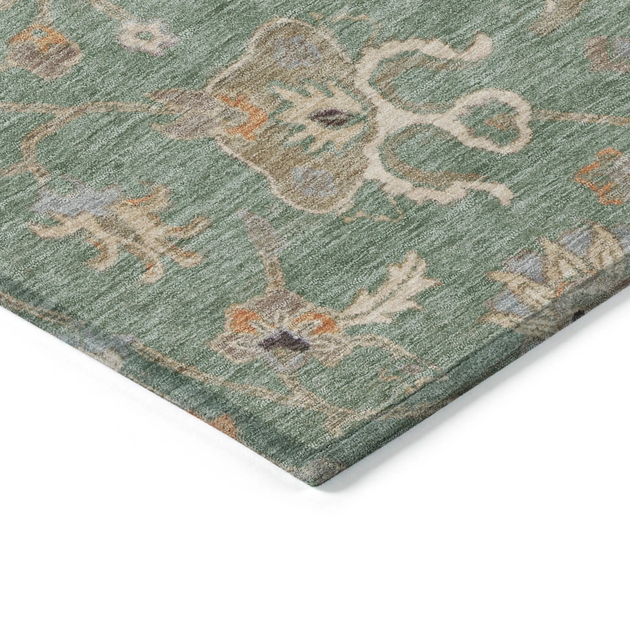 Machine Washable Indoor/ Outdoor Traditional Persian Chantille Rug