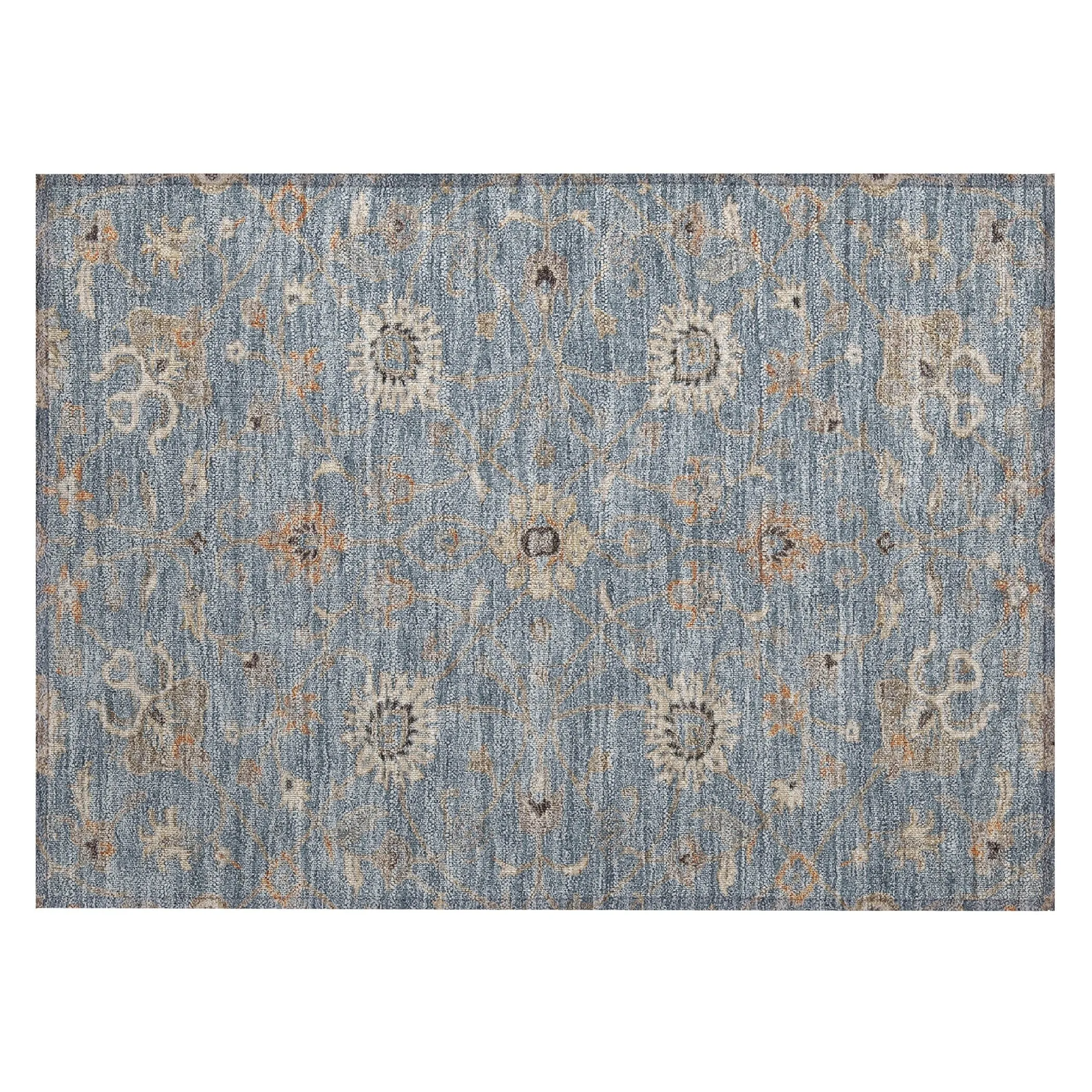 Machine Washable Indoor/ Outdoor Traditional Persian Chantille Rug