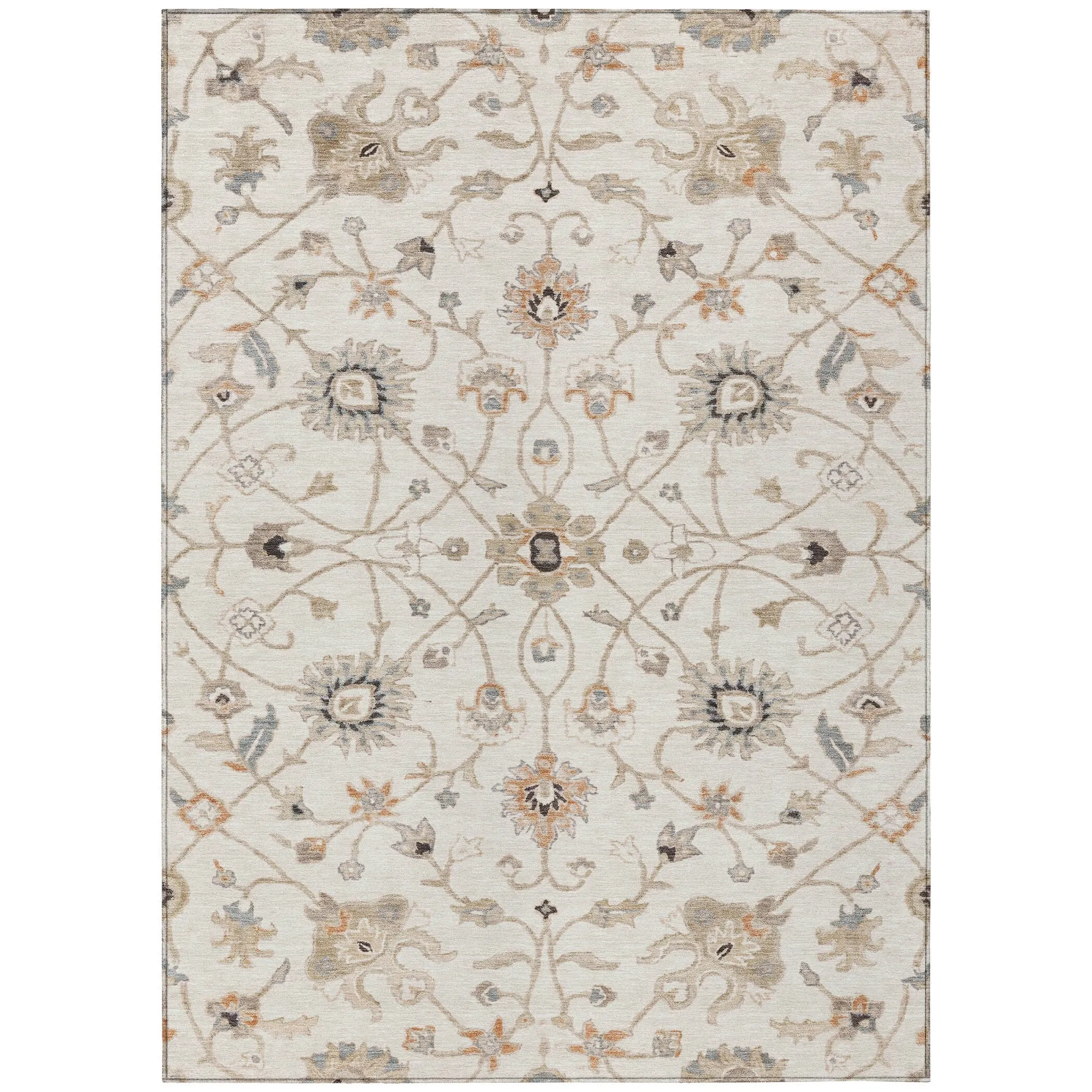 Machine Washable Indoor/ Outdoor Traditional Persian Chantille Rug