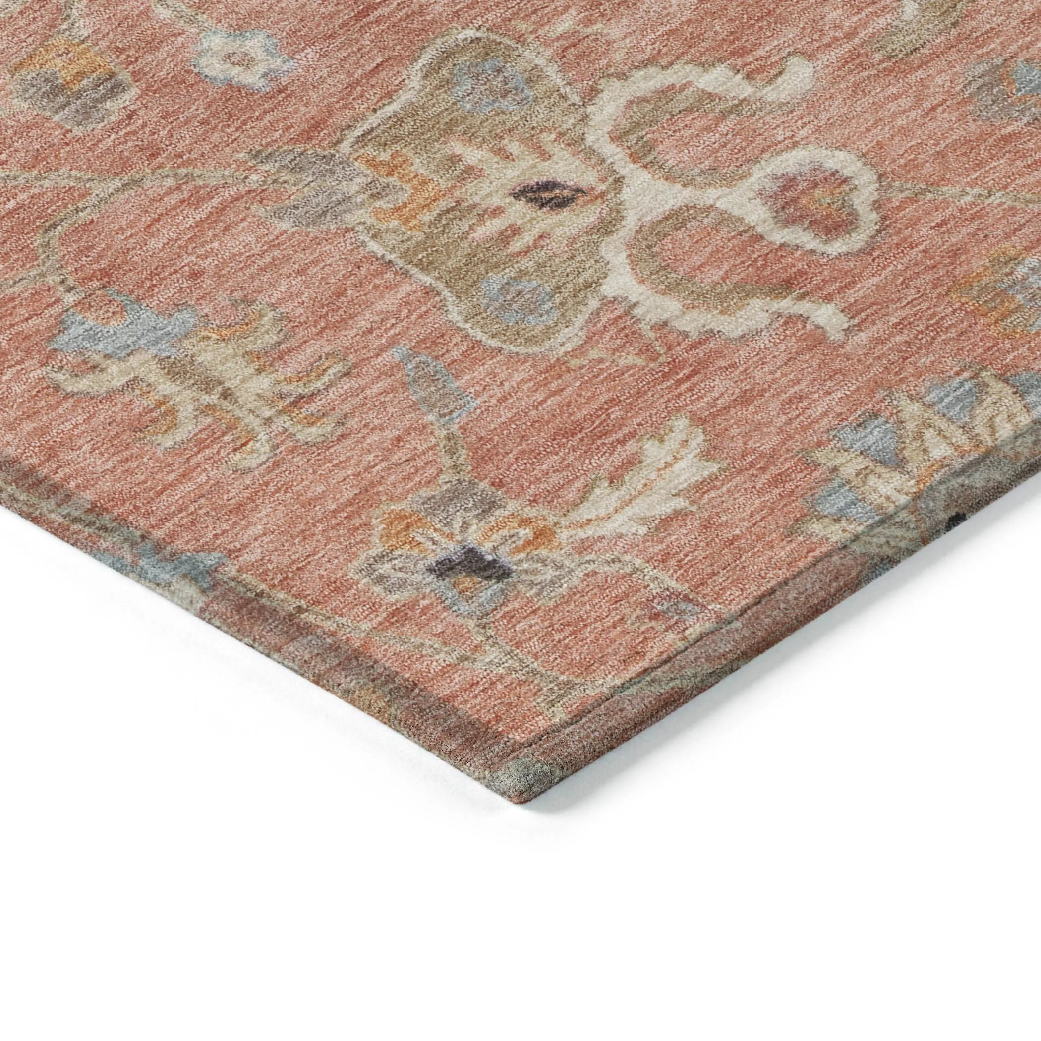 Machine Washable Indoor/ Outdoor Traditional Persian Chantille Rug