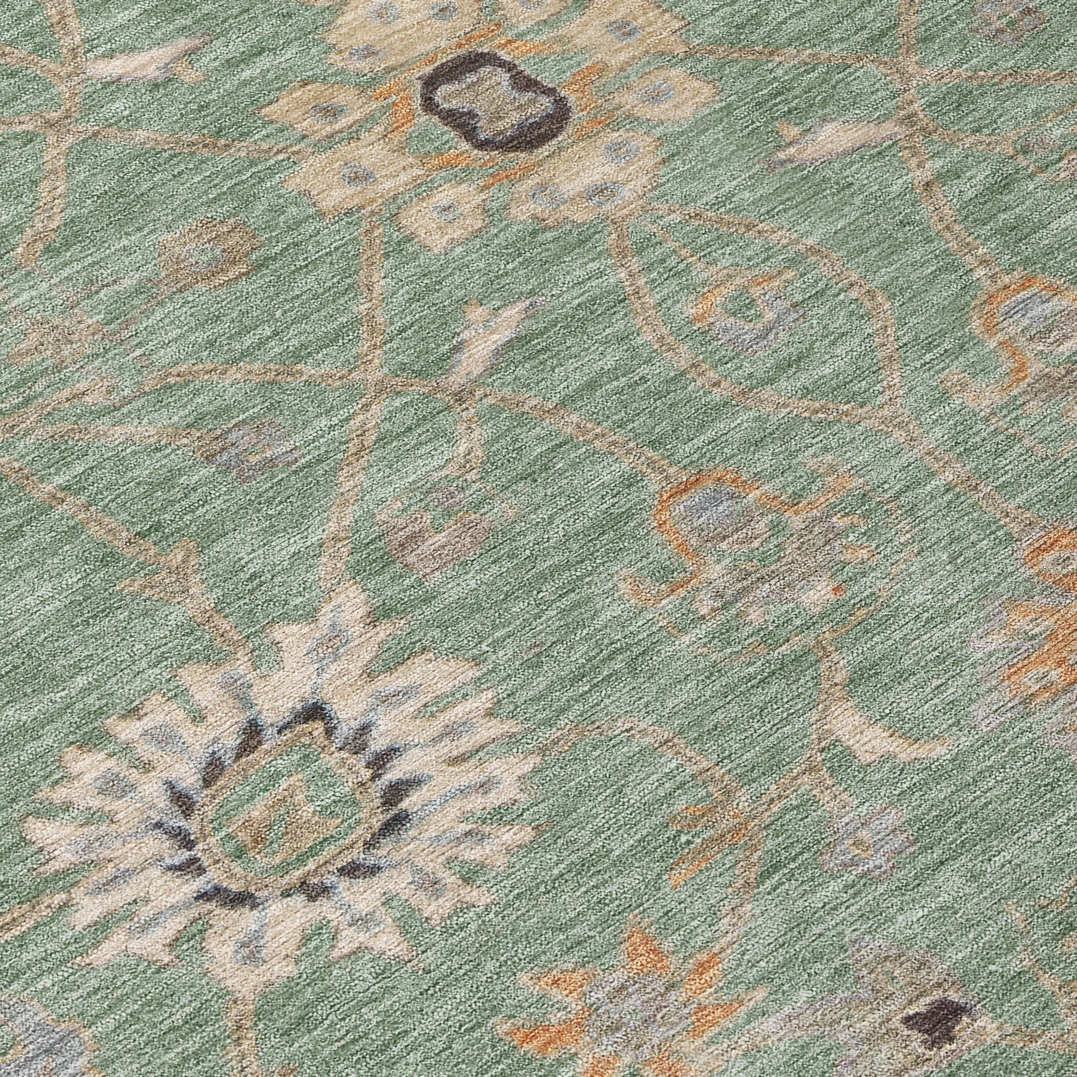 Machine Washable Indoor/ Outdoor Traditional Persian Chantille Rug