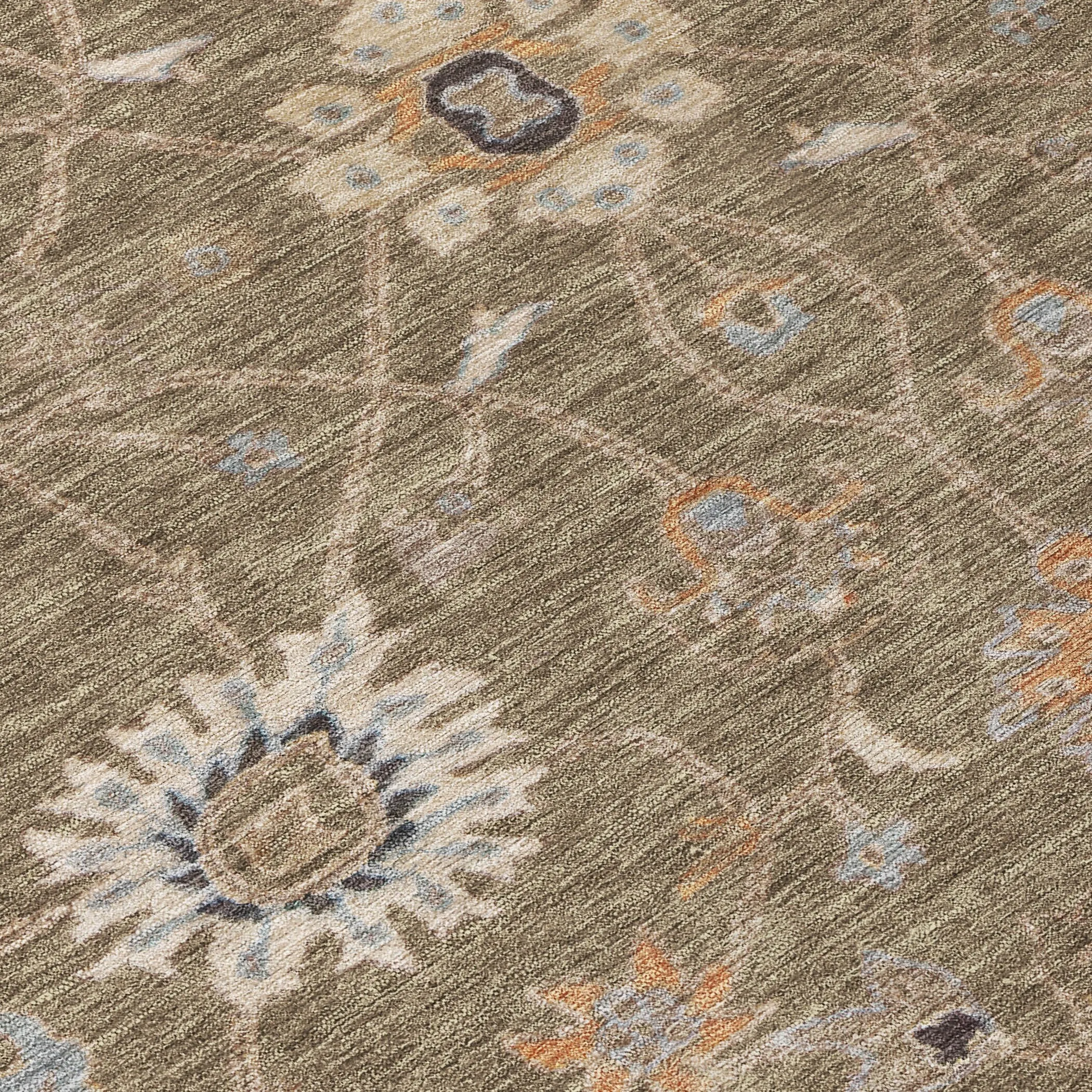 Machine Washable Indoor/ Outdoor Traditional Persian Chantille Rug