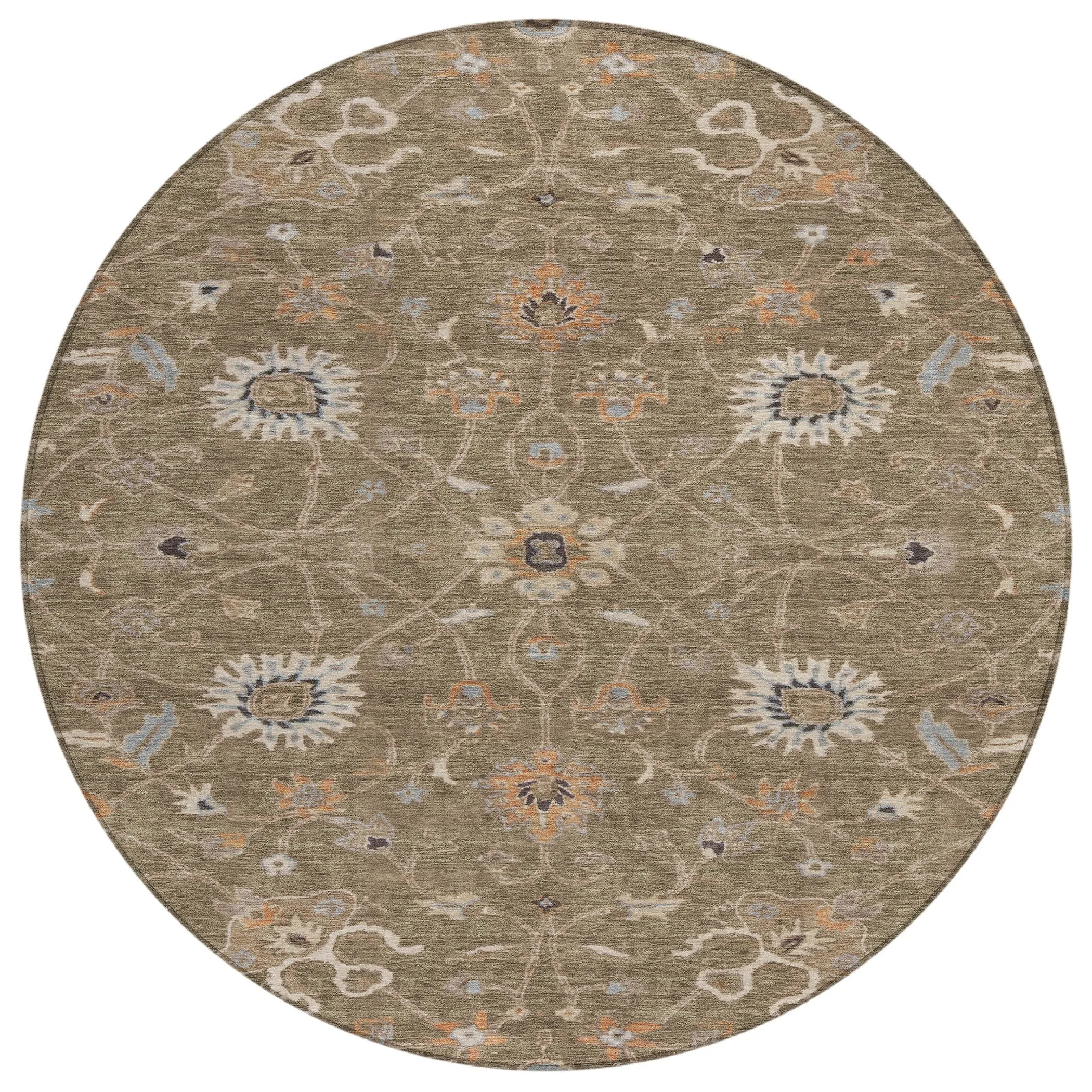 Machine Washable Indoor/ Outdoor Traditional Persian Chantille Rug