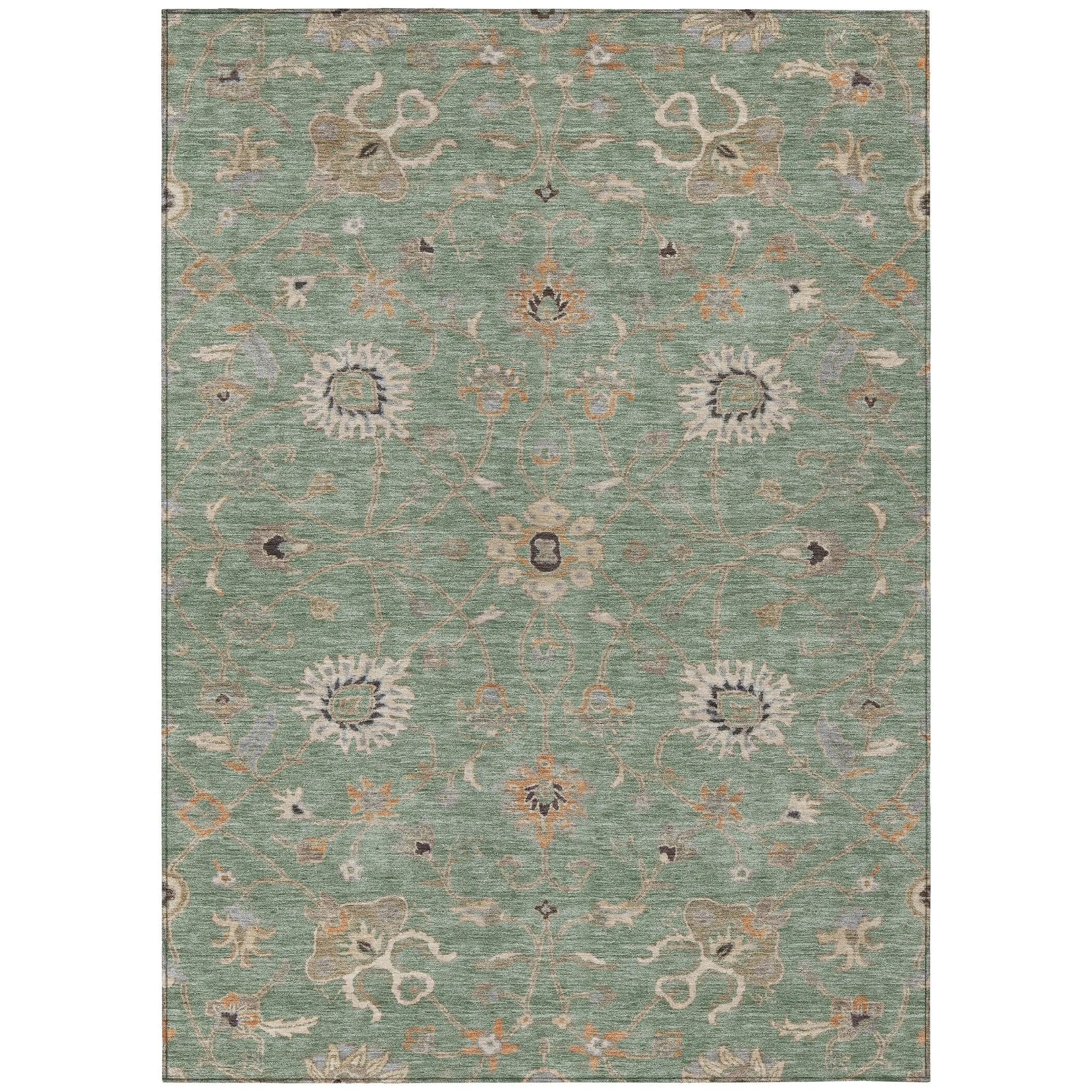 Machine Washable Indoor/ Outdoor Traditional Persian Chantille Rug