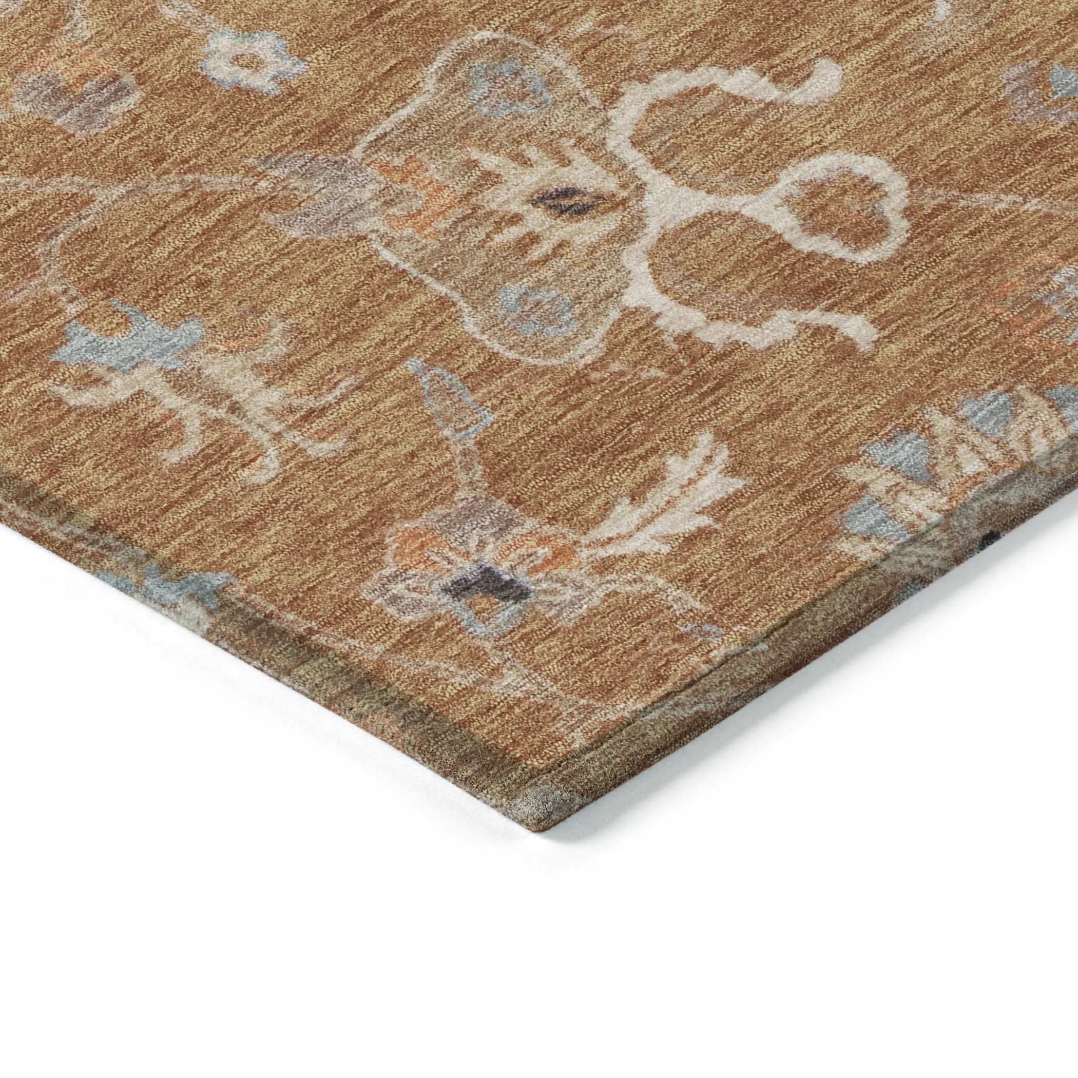 Machine Washable Indoor/ Outdoor Traditional Persian Chantille Rug