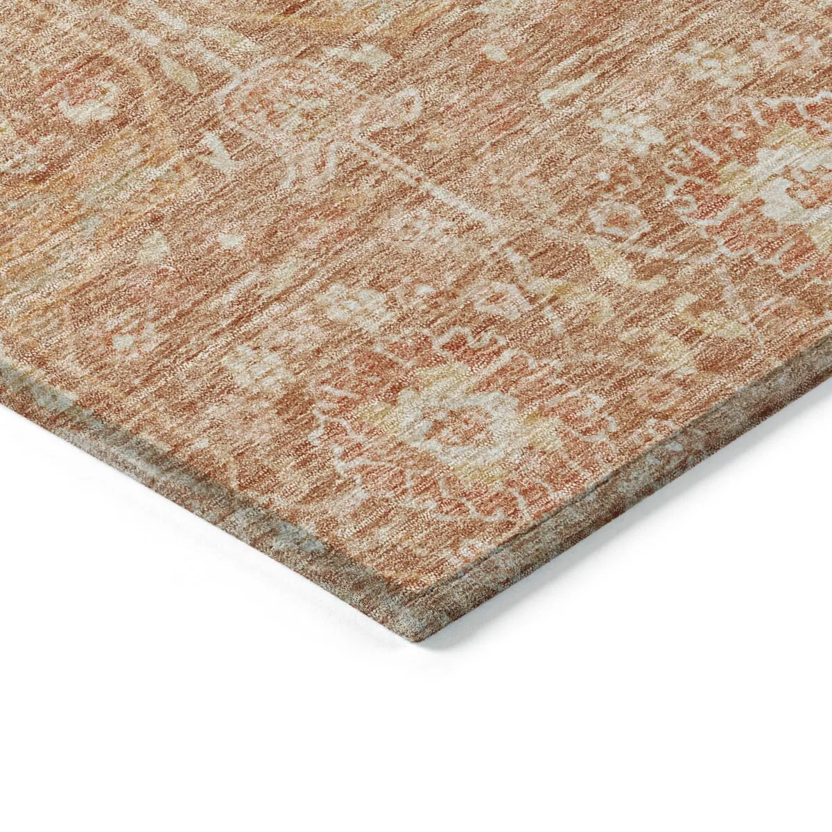 Machine Washable Indoor/ Outdoor Vintage Boho Chantille Rug