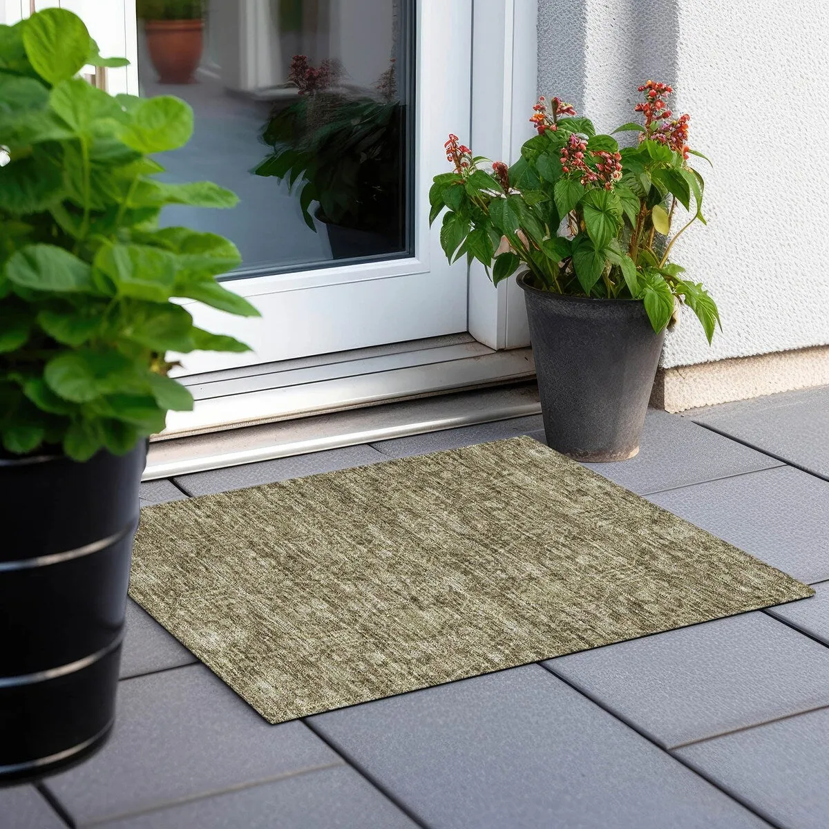 Machine Washable Indoor/ Outdoor Vintage Boho Chantille Rug