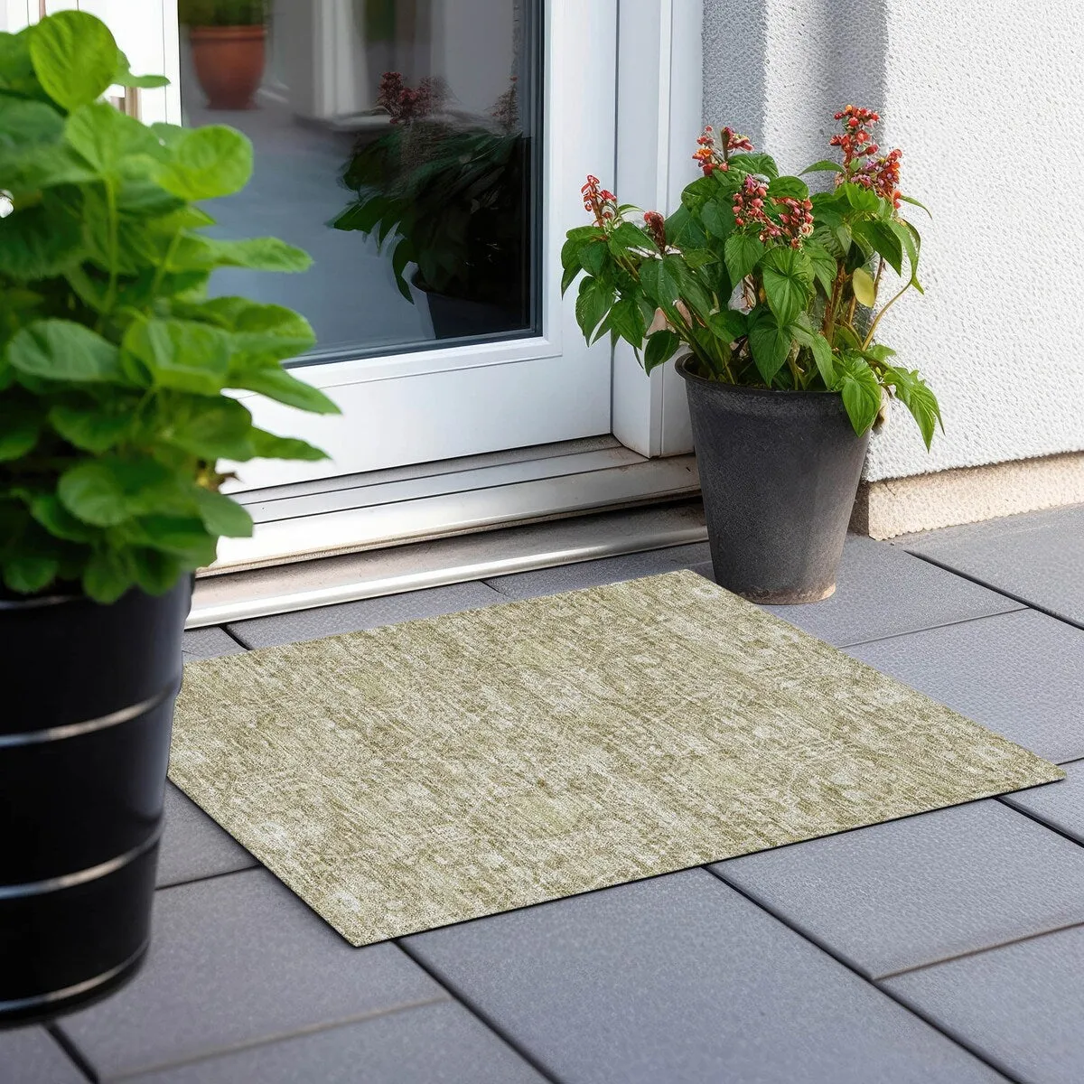 Machine Washable Indoor/ Outdoor Vintage Boho Chantille Rug
