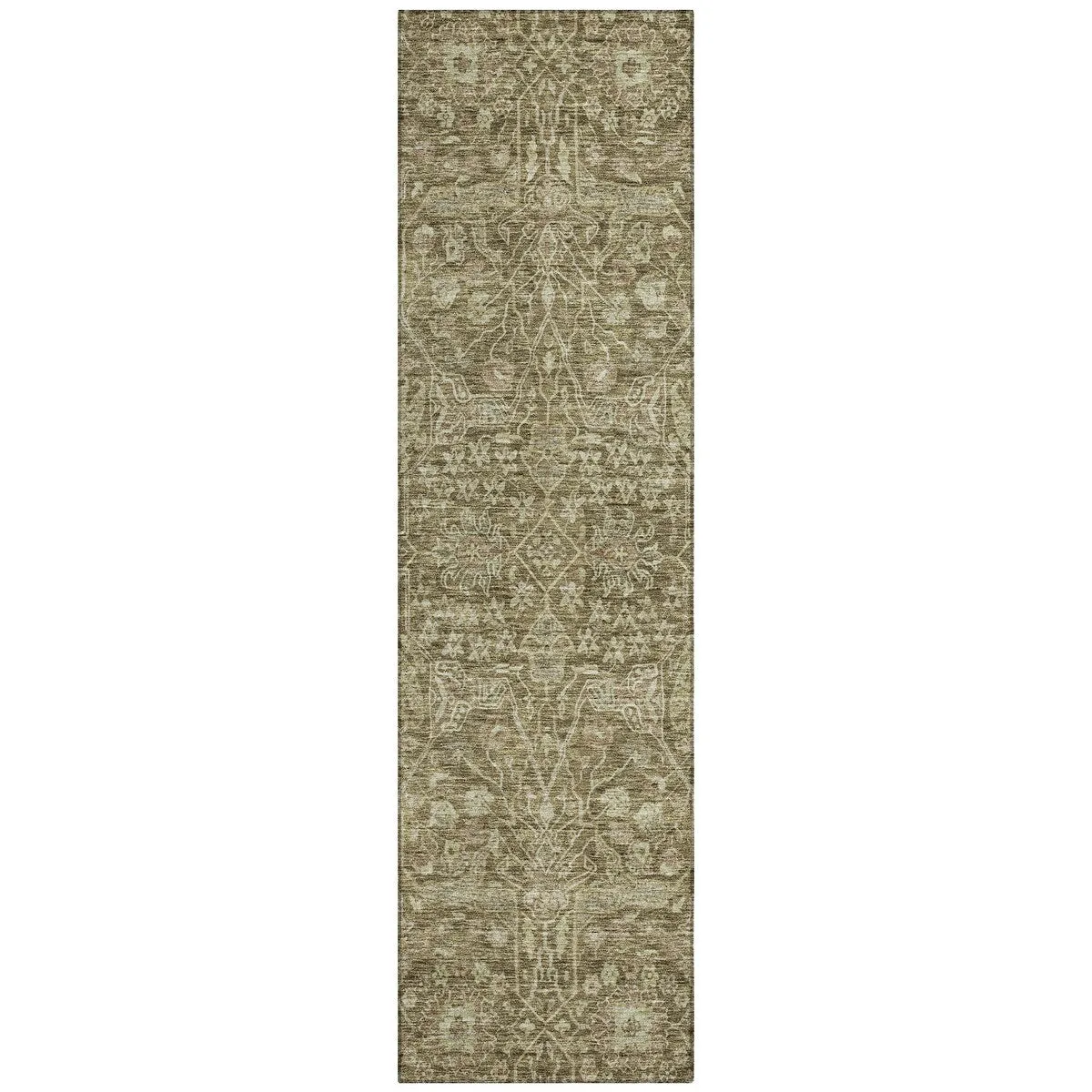 Machine Washable Indoor/ Outdoor Vintage Boho Chantille Rug