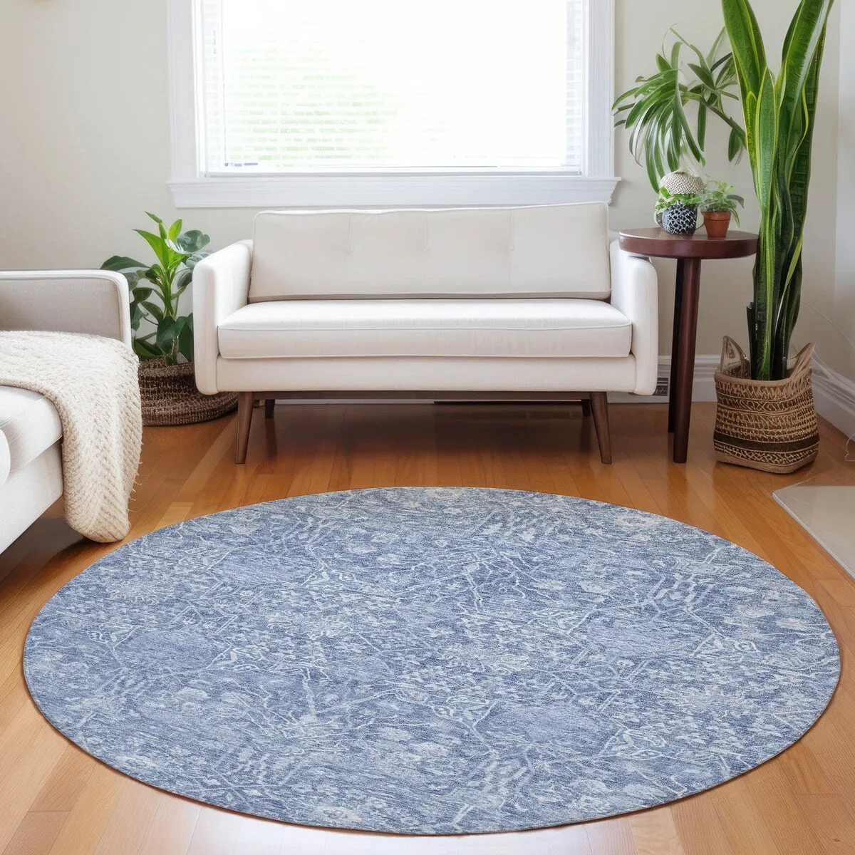 Machine Washable Indoor/ Outdoor Vintage Boho Chantille Rug
