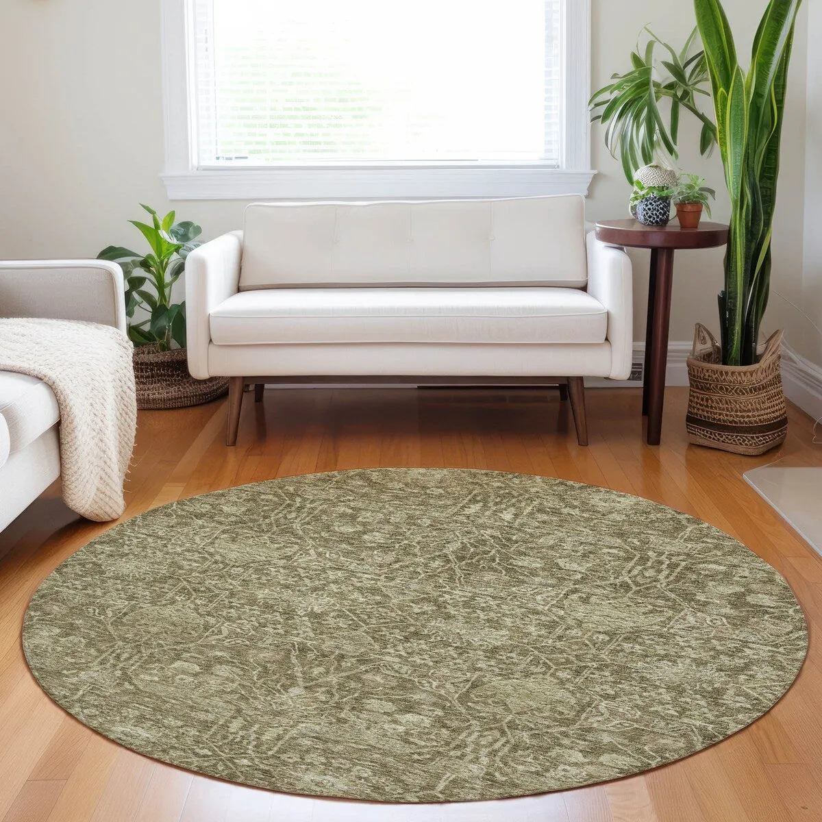Machine Washable Indoor/ Outdoor Vintage Boho Chantille Rug