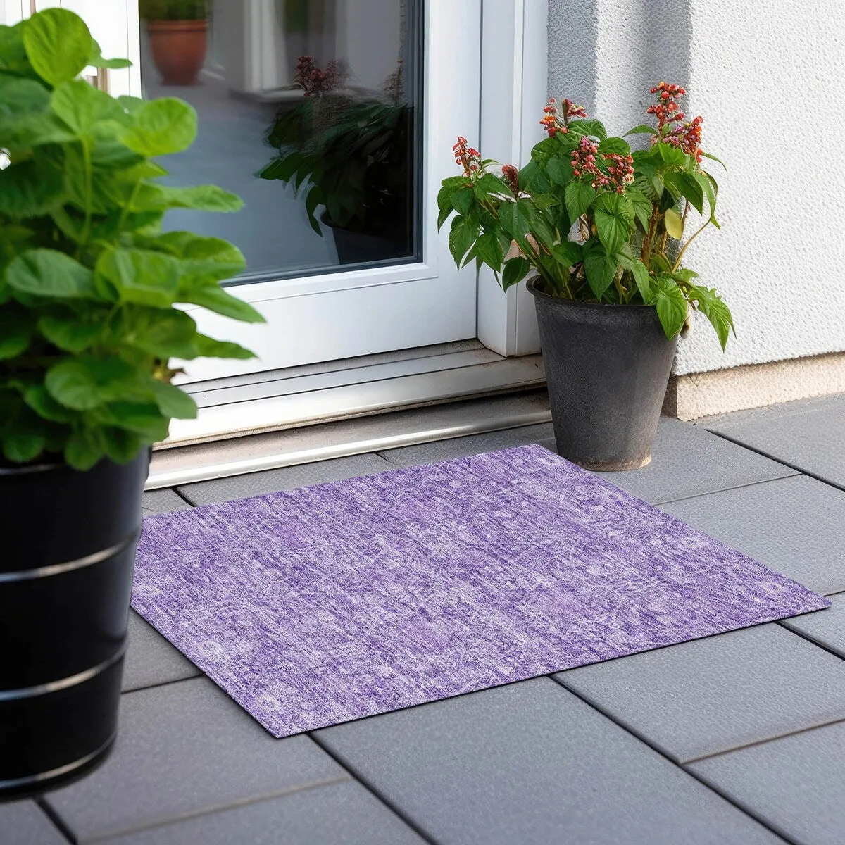 Machine Washable Indoor/ Outdoor Vintage Boho Chantille Rug