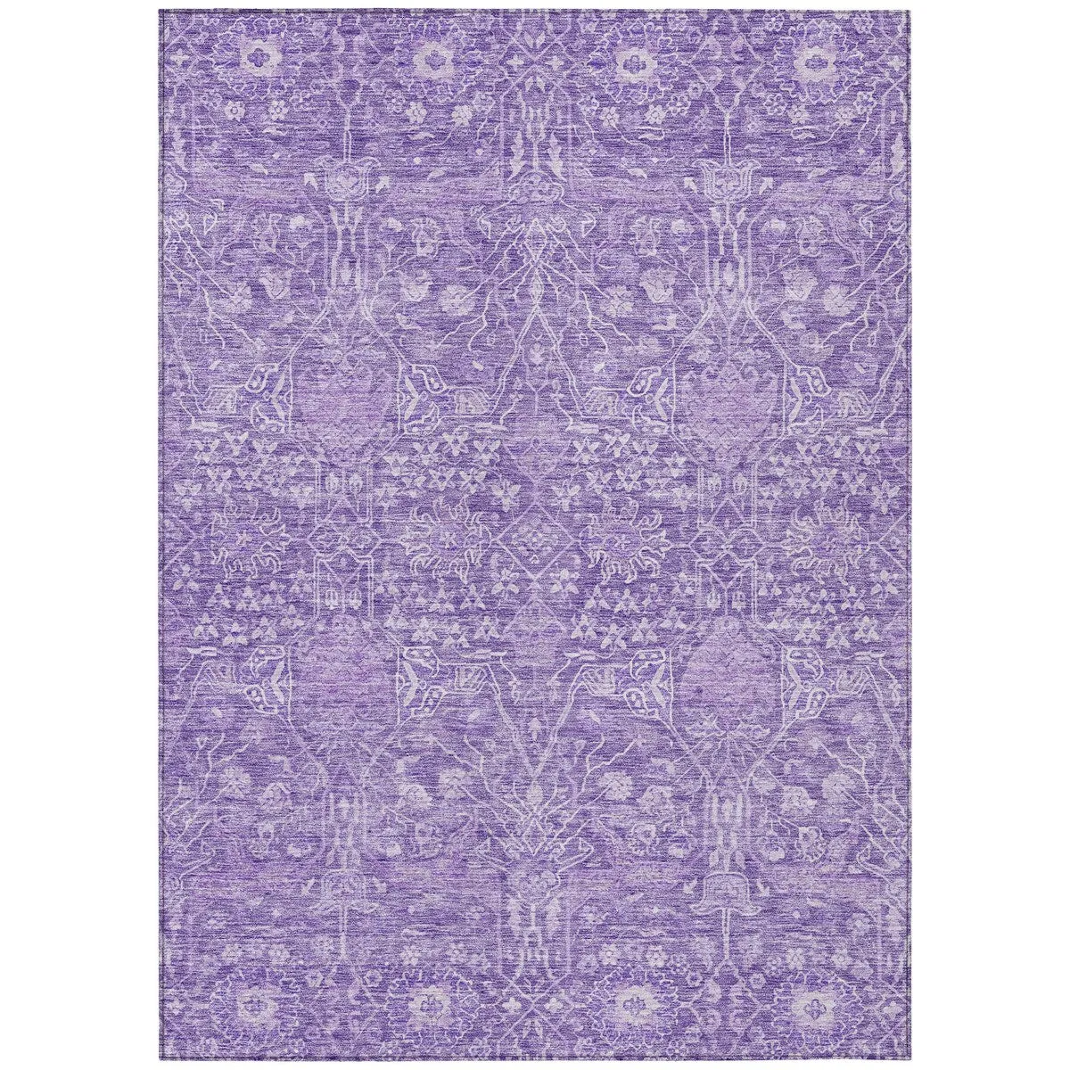 Machine Washable Indoor/ Outdoor Vintage Boho Chantille Rug