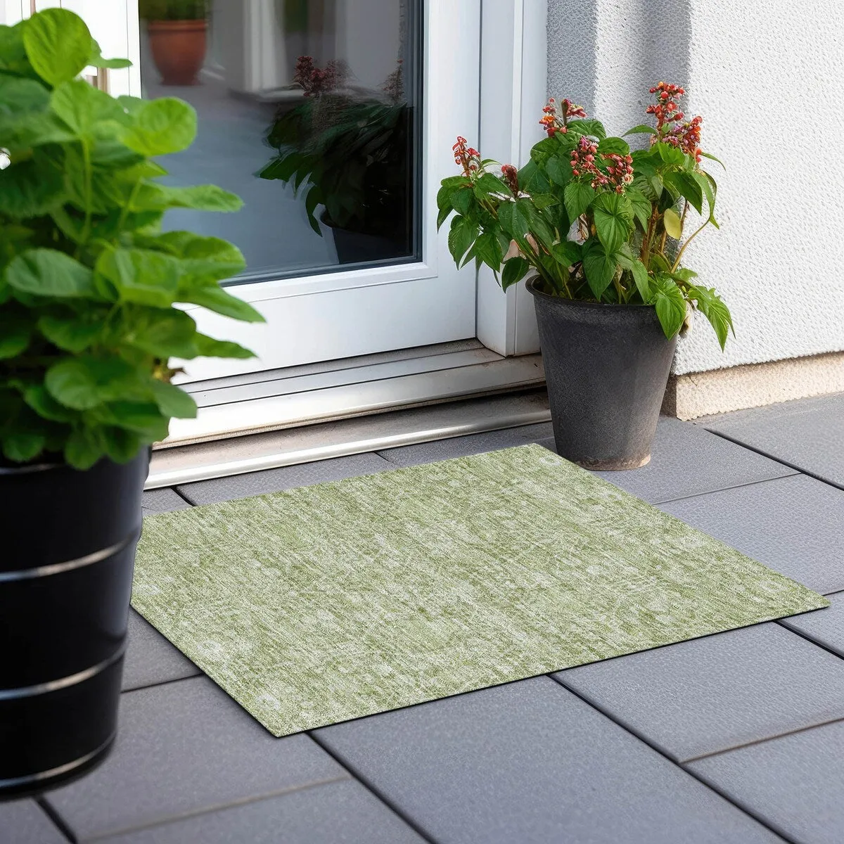 Machine Washable Indoor/ Outdoor Vintage Boho Chantille Rug